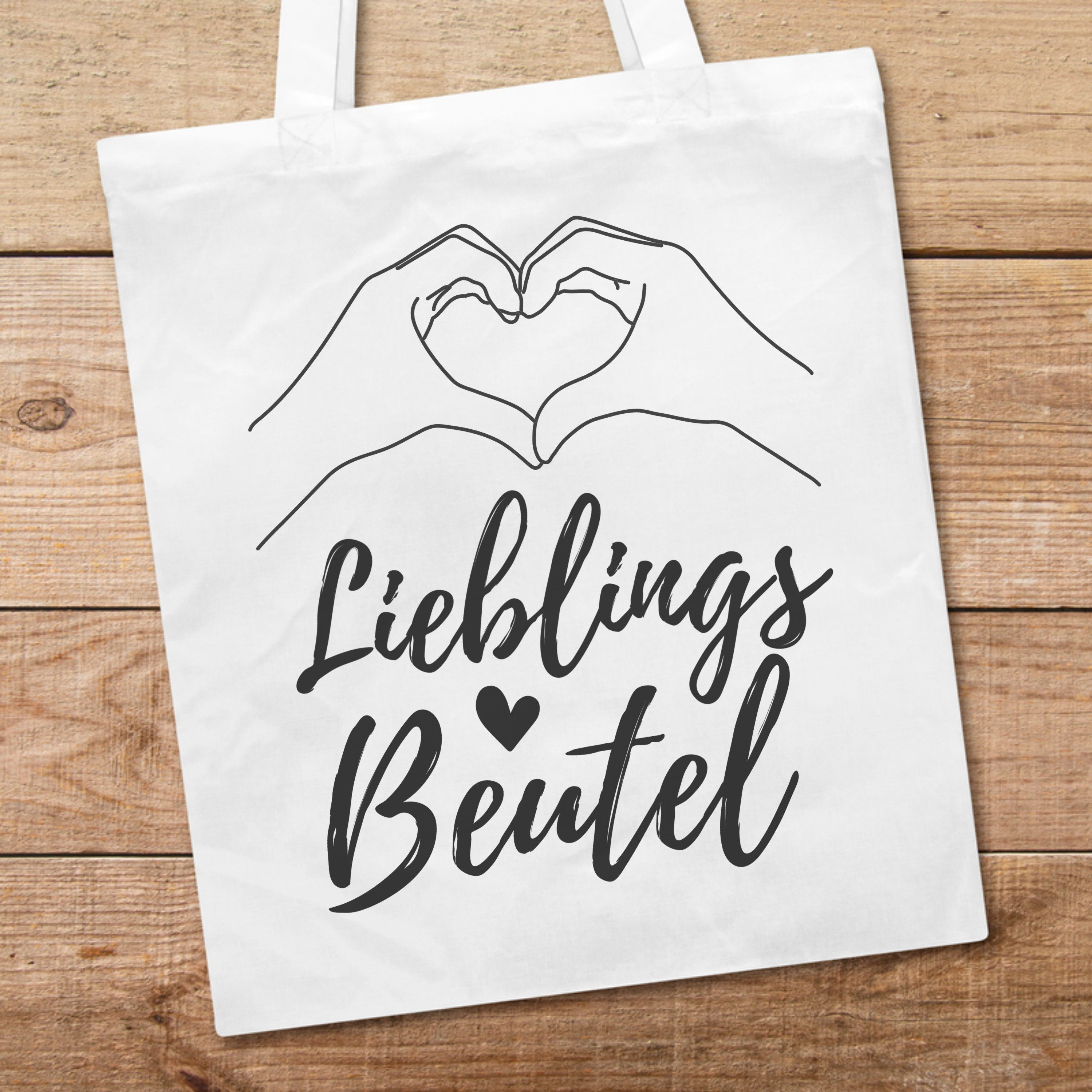 PhotoFancy Tragetasche mit Spruch 'Lieblingsbeutel' - Stoffbeutel, mit lustigem Spruch
