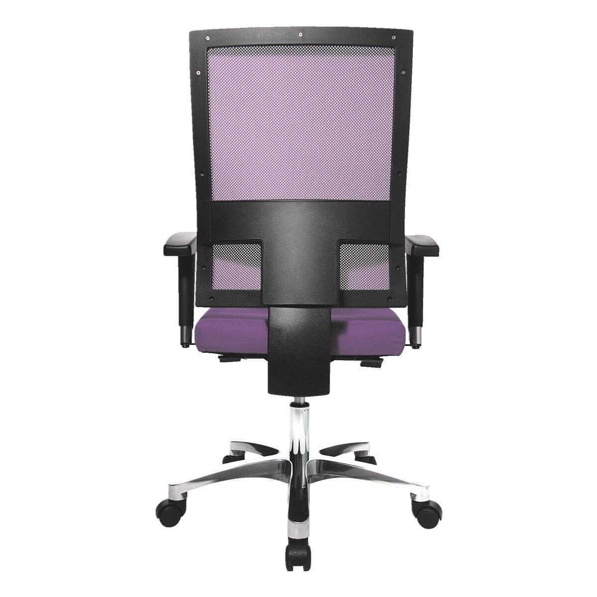 lila SY, Netzrückenlehne, Net Flachsitz und (ohne Pro Armlehnen) mit Schreibtischstuhl TOPSTAR