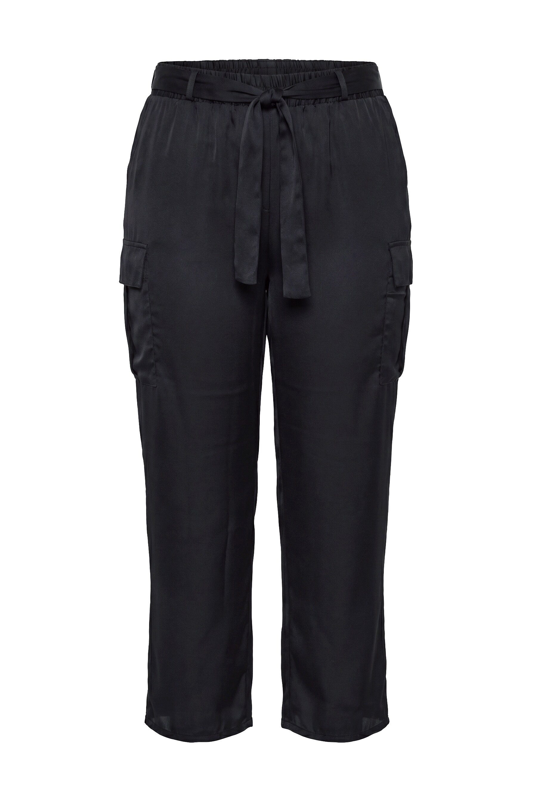 MIAMODA Cargoshorts Satin-Cargohose gerades Bein
