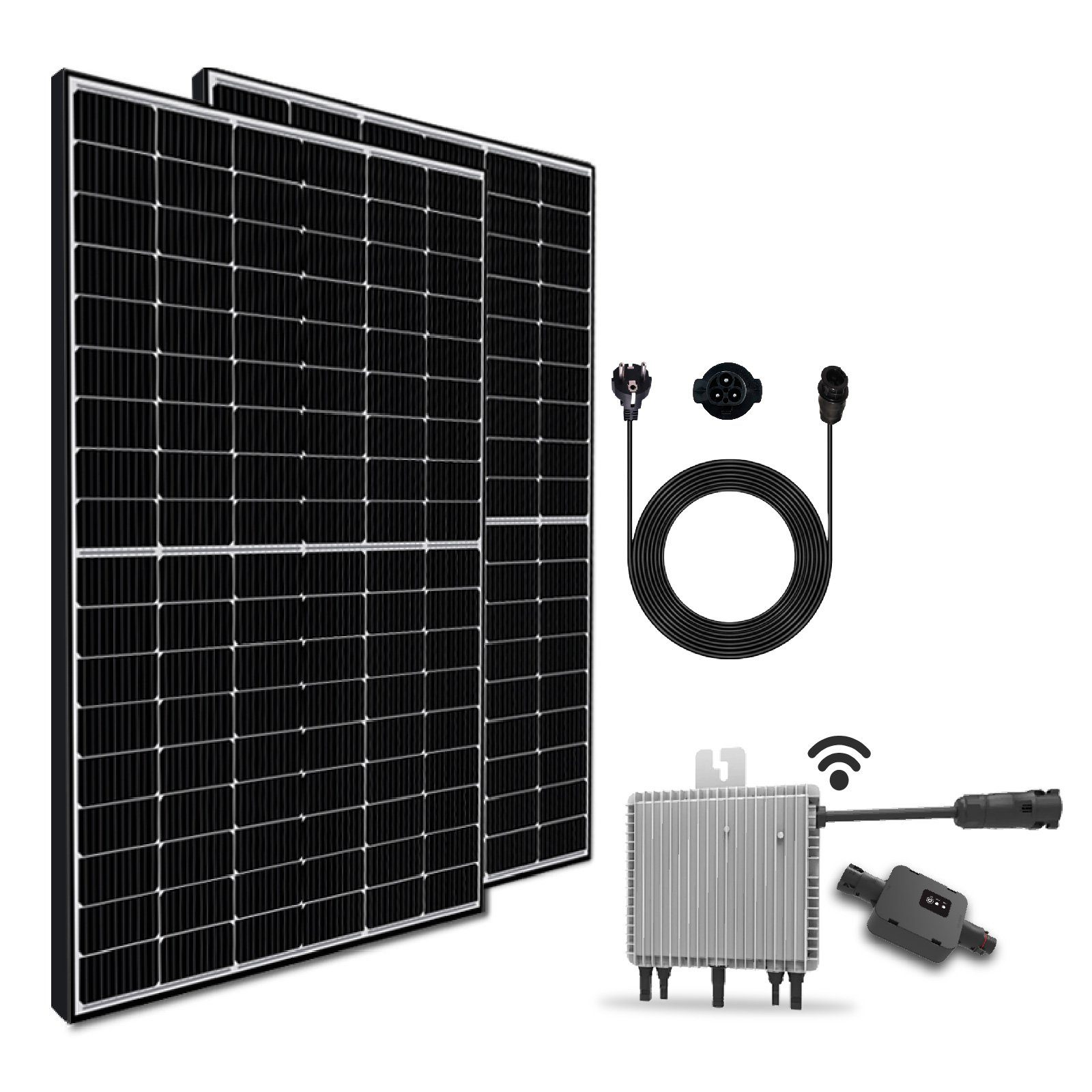 Stegpearl Solaranlage 830W (2x415W) Photovoltaik WLAN Balkonkraftwerk Neu Monokristallin, Generation 800W Antireflexbeschichtung, Plug Play & Ihr steckerfertig Upgradefähiger Relais, Wechselrichter DEYE Balkon-Solaranlage Anlage, mit für Mini-PV Haus, Wasserdichtigkeitsklasse