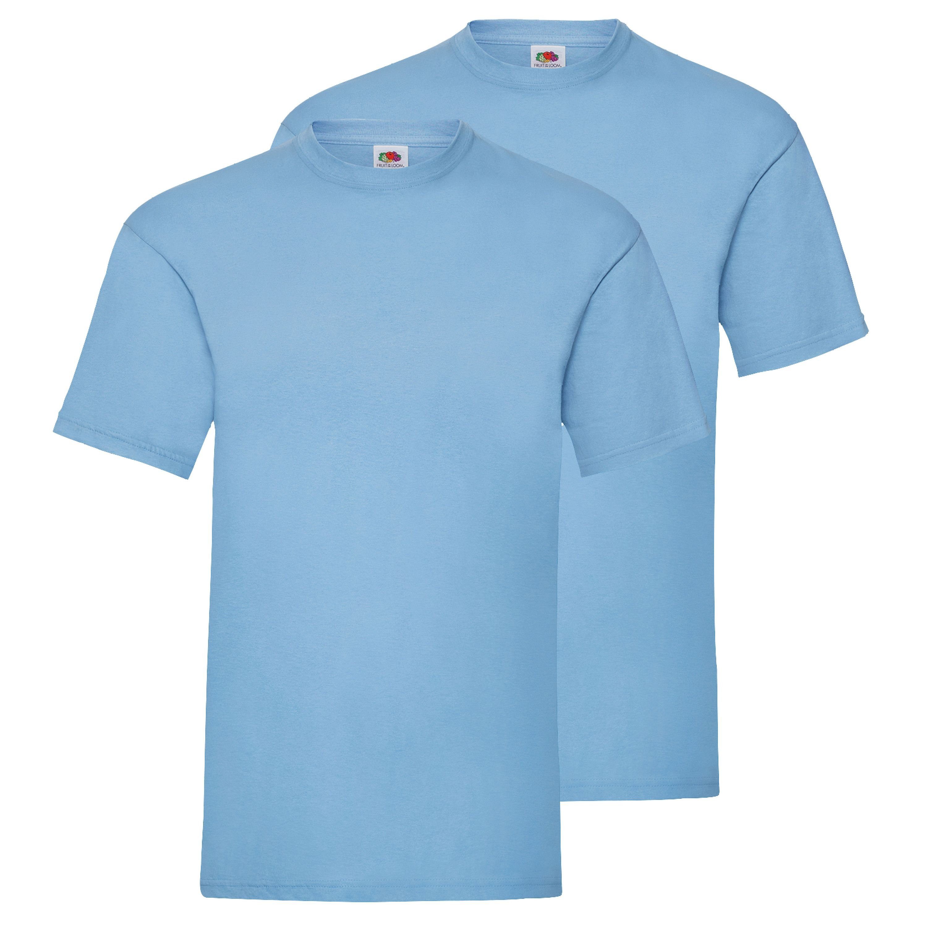 Fruit of the Loom Rundhalsshirt Valueweight T-Shirt pastellblau