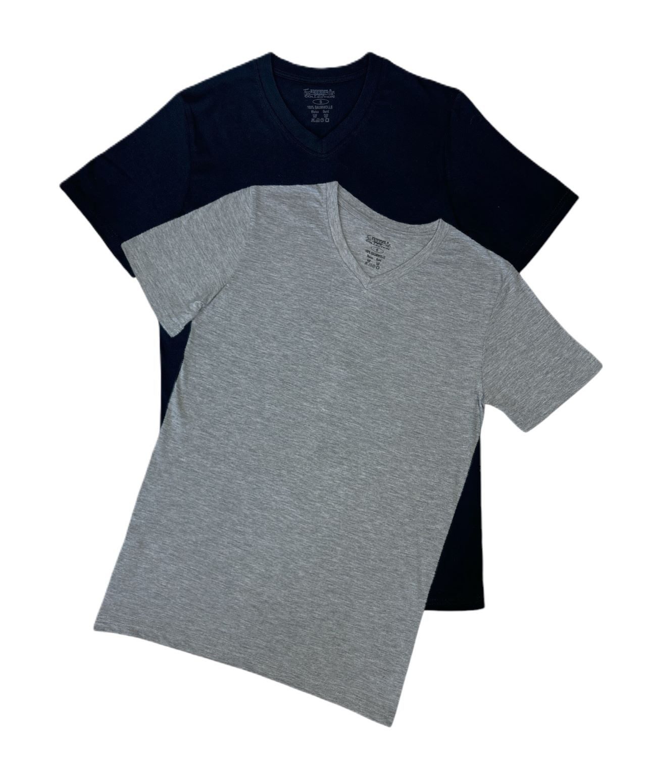 T-Shirt Herren T-Shirt Basic V- Ausschnitt 2er Pack
