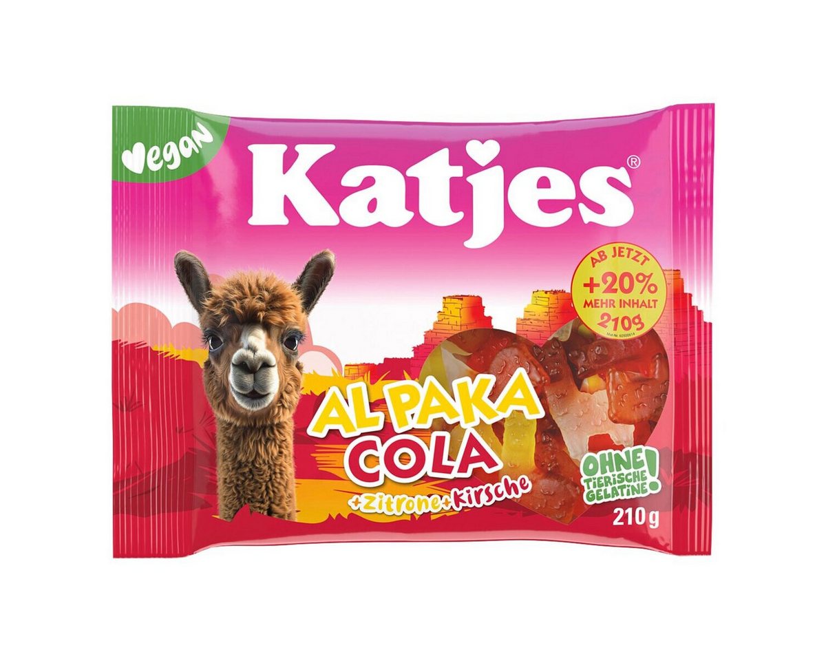 KATJES Süßigkeit Al Paka Cola, Fruchtgummi vegan, 210 g