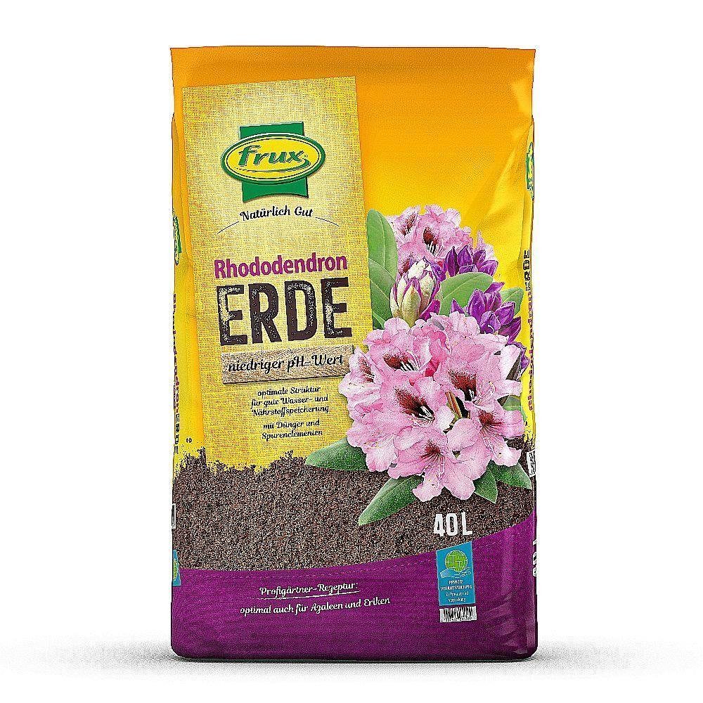 frux® Spezialerde Rhododendronerde 40l Azaleenerde Moorbeeterde anwendungsfertig