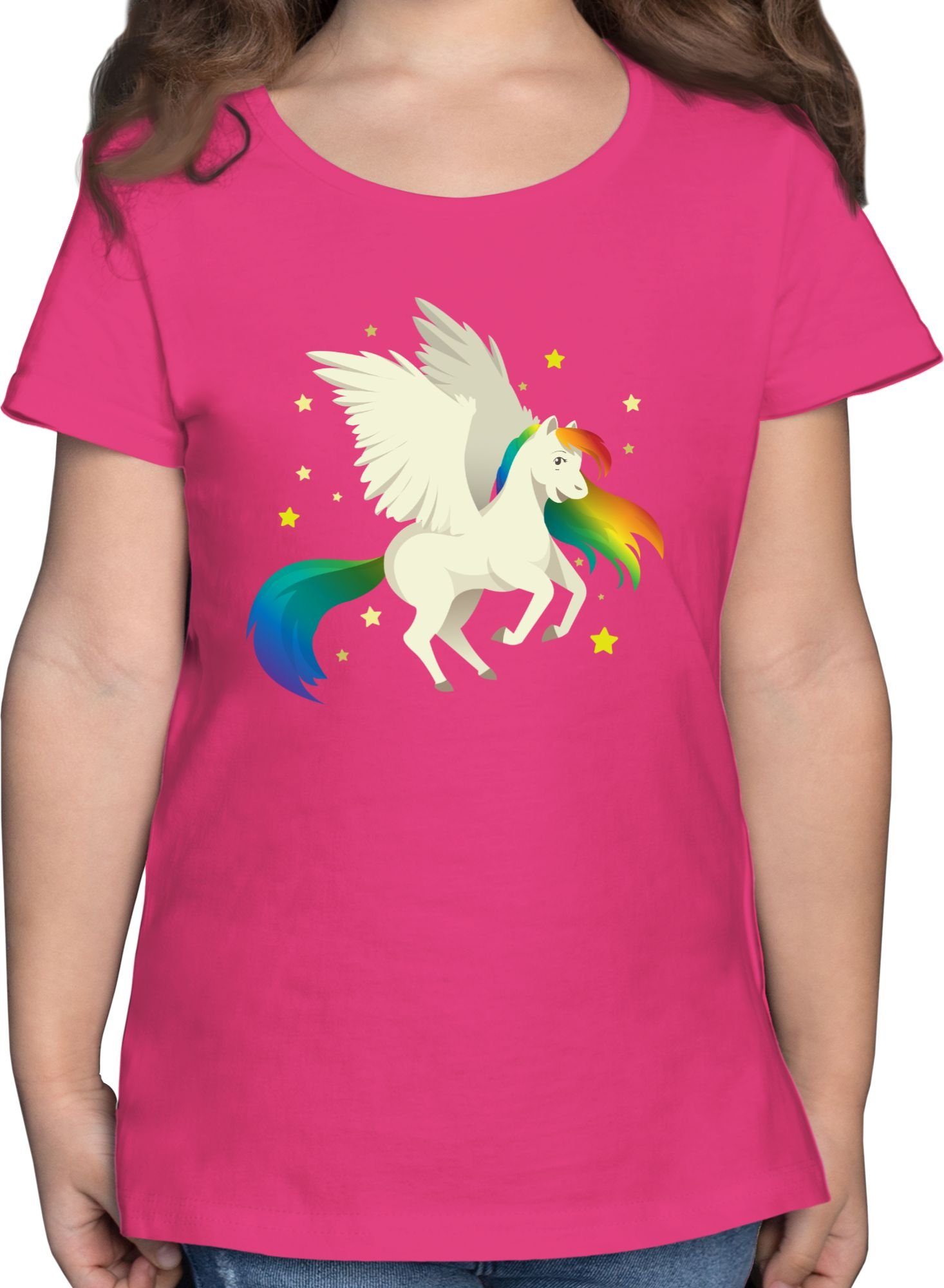 Shirtracer T-Shirt Pegasus Kinderkleidung und Co 1 Fuchsia