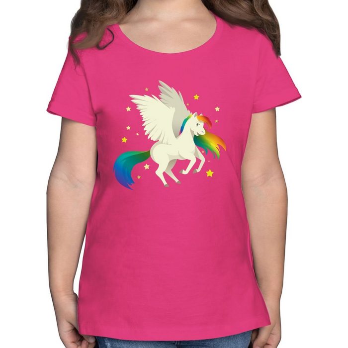 Shirtracer T-Shirt Pegasus - Kinderkleidung und Co - Mädchen Kinder T-Shirt für zu Hause und Outdoor