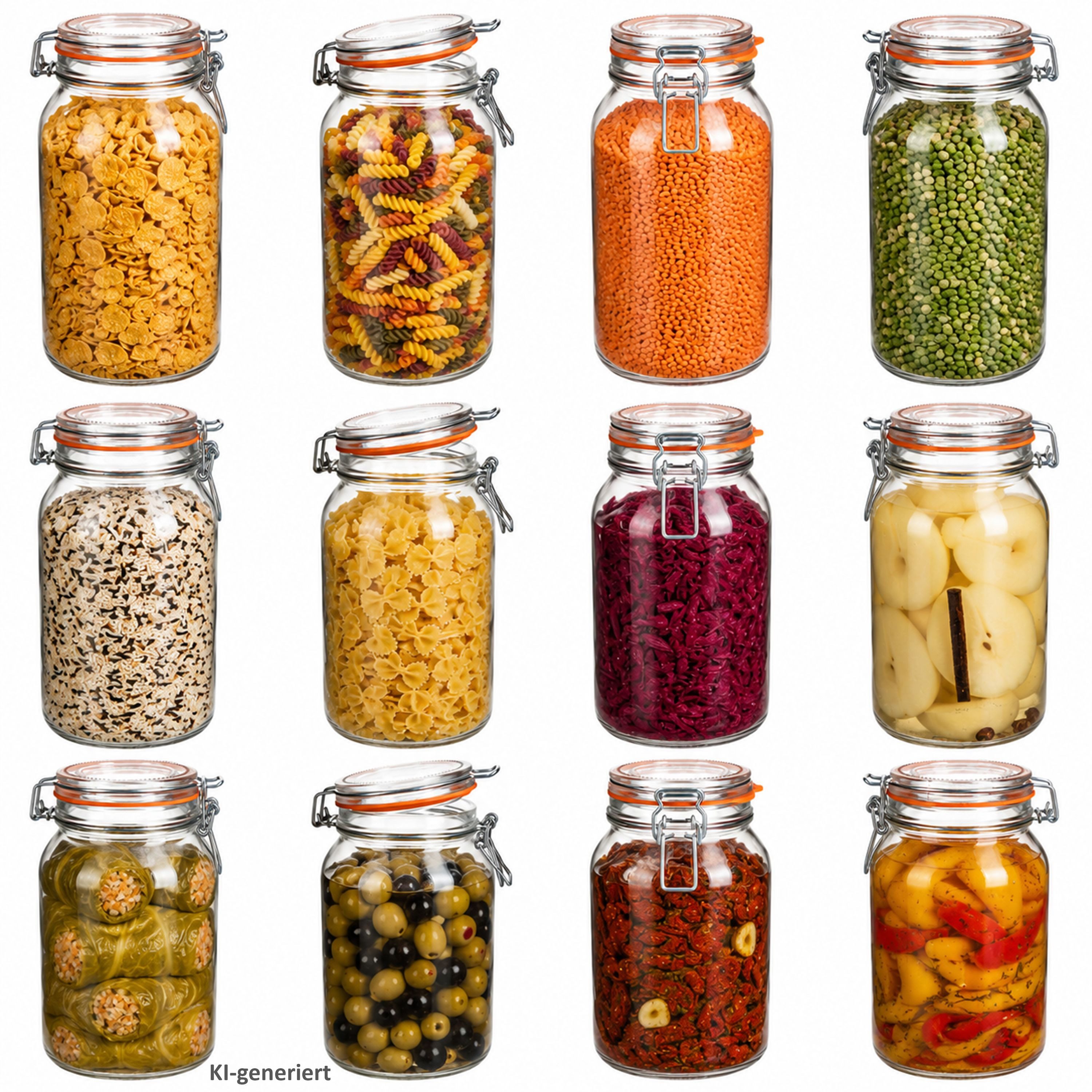 MamboCat Vorratsglas 12er Set Odin Einmachglas 1,5L Bügelverschluss Vorratsglas luftdicht, Glas