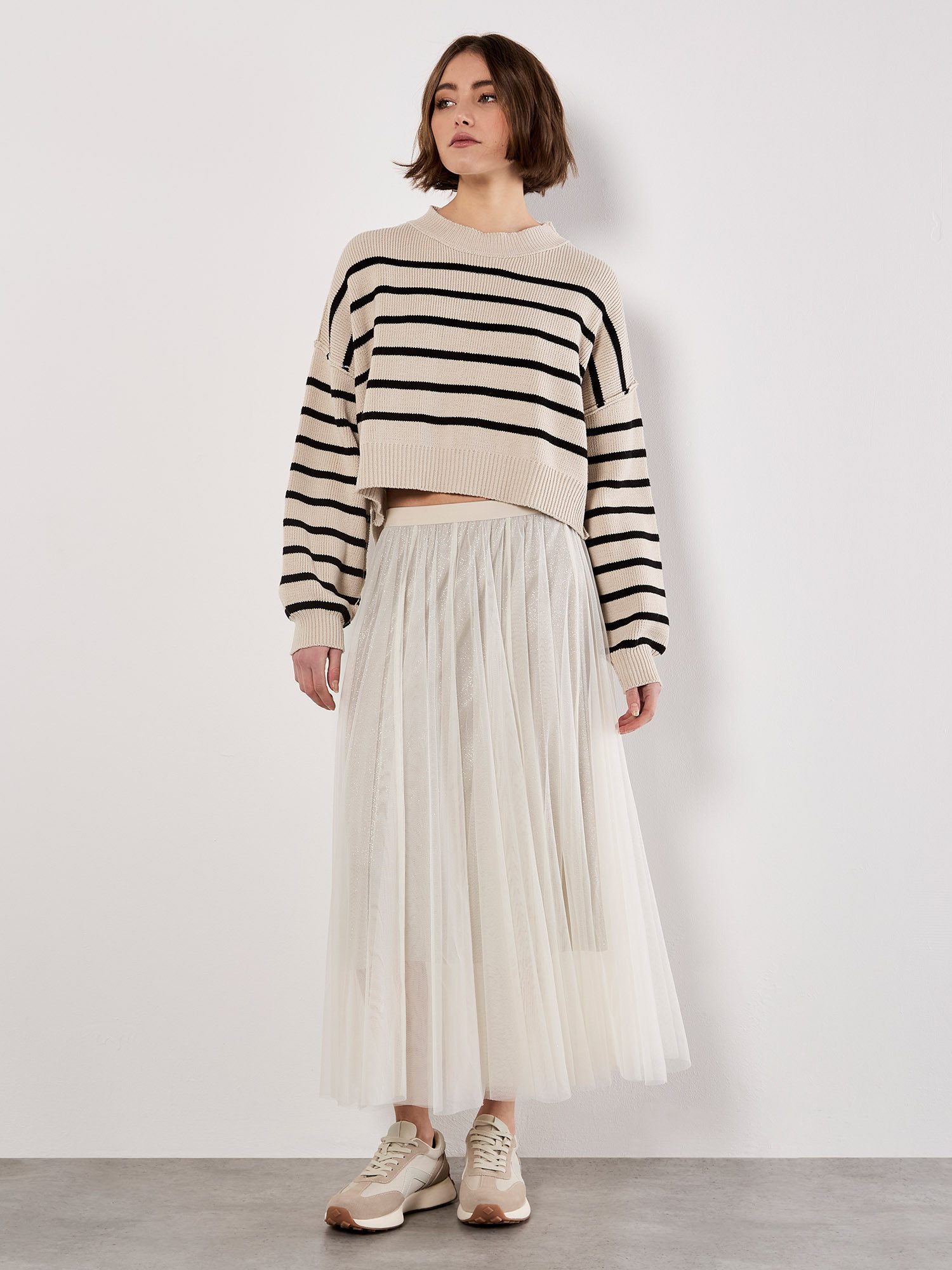 Apricot Streifenpullover Kurzpullover mit Streifen günstig online kaufen