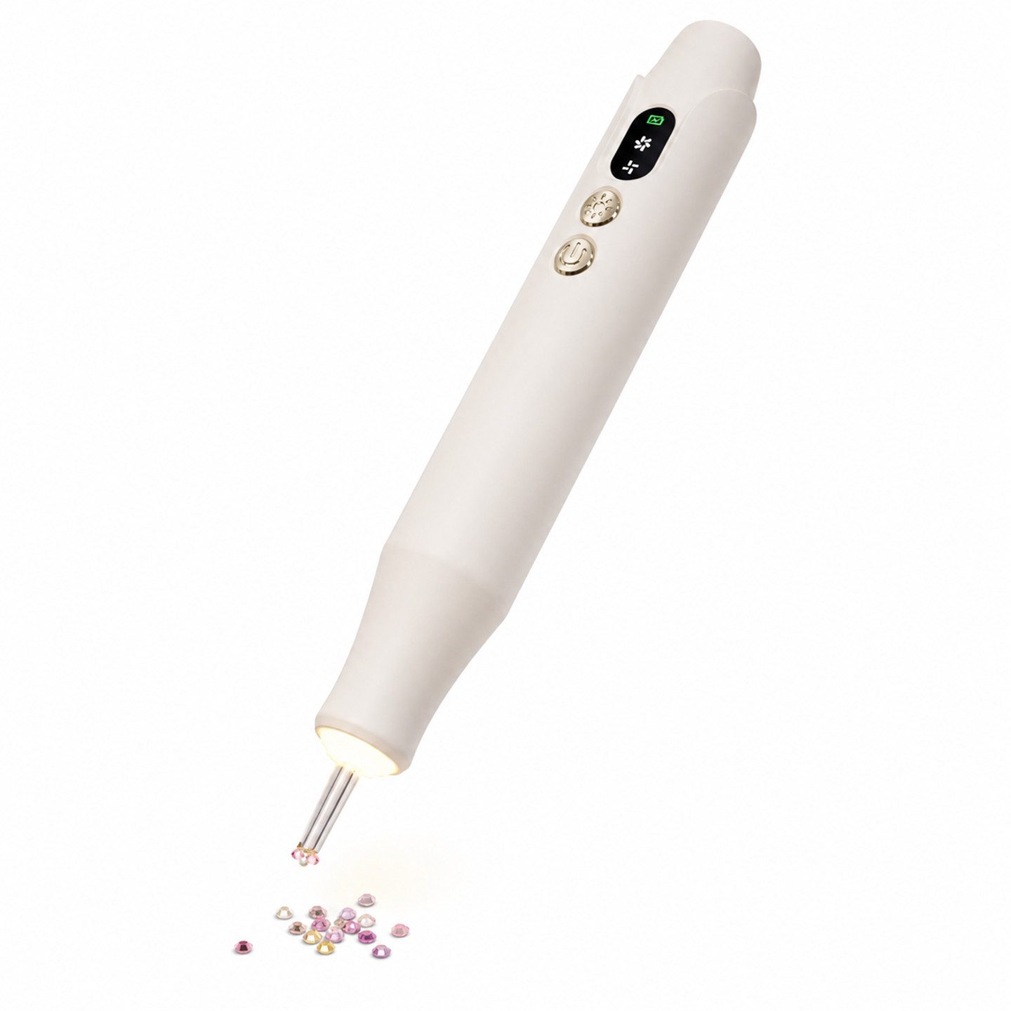 marmortrend Sehnsucht nach Einzigartigkeit Druckbleistift Elektrischer Diamond Painting Stift mit Beleuchtung, 7-H-Laufzeit