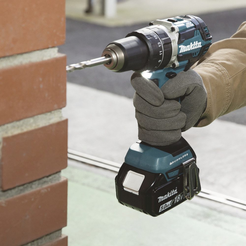 Makita Schlagbohrmaschine Makita DHP484RTJ 2-Gang-Akku-Schlagbohrschrauber