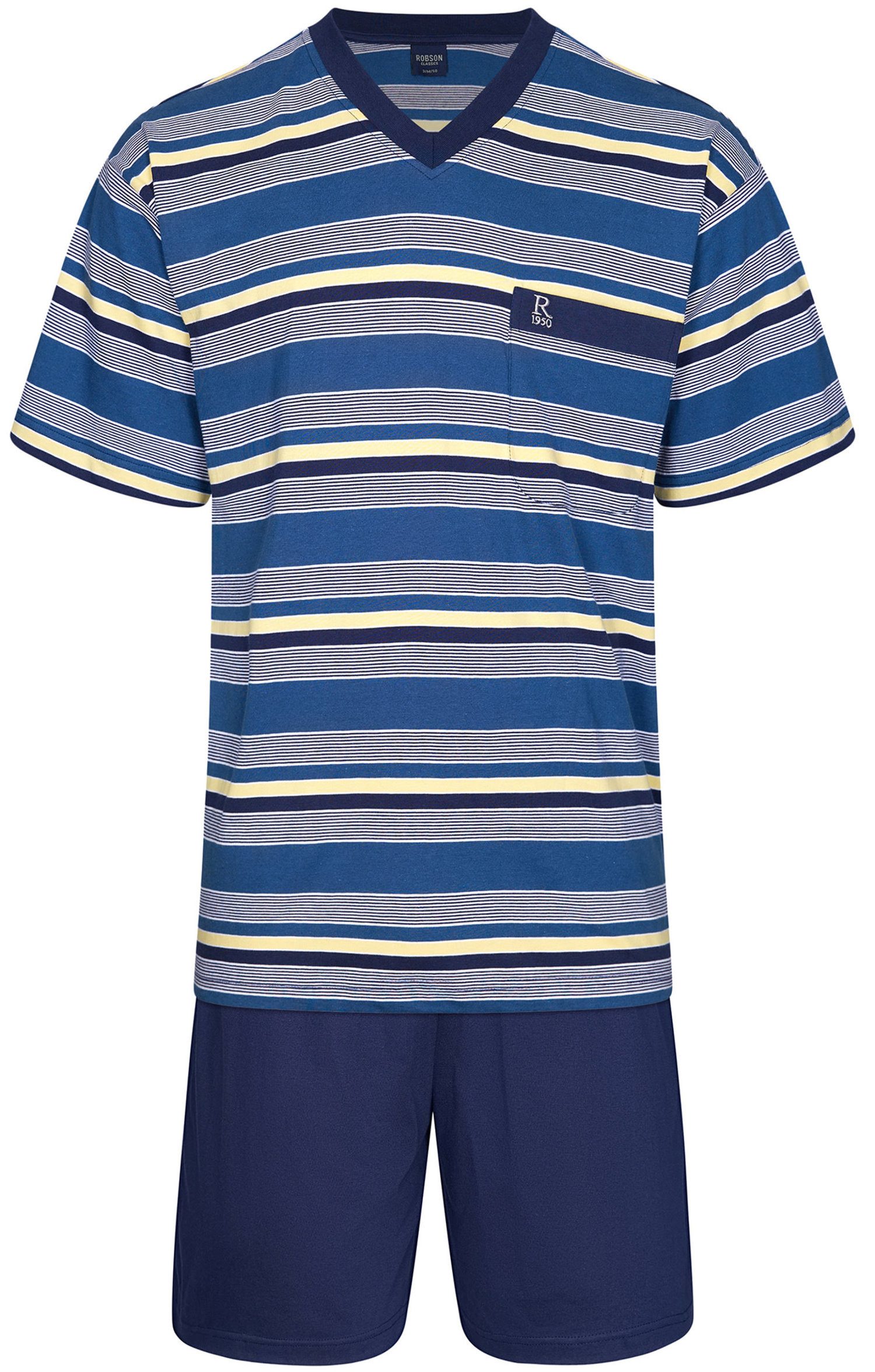 Robson Shorty Herren Pyjama kurz (2 tlg) Baumwolle