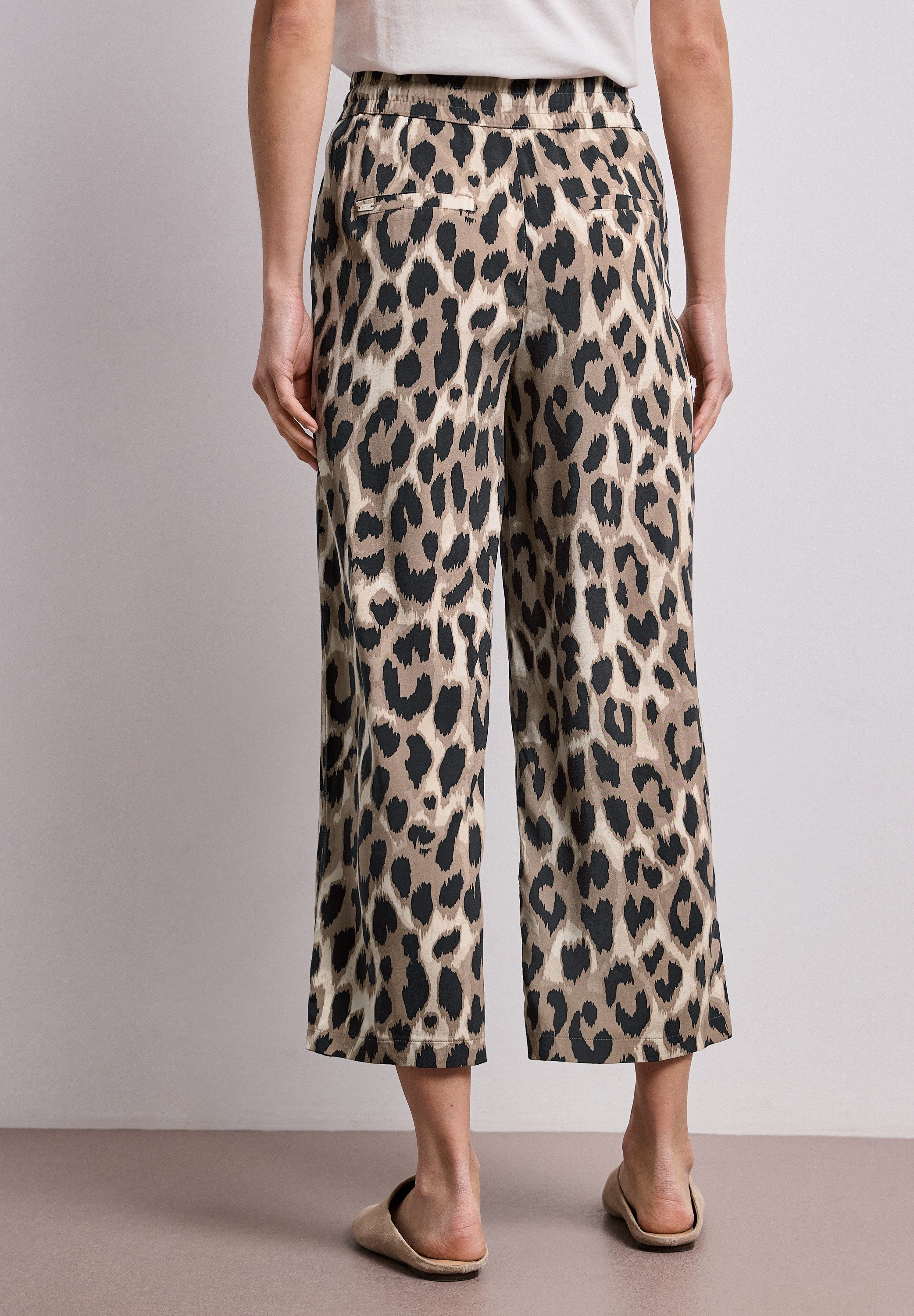 STREET ONE 7/8-Hose Style Emee bedruckt, mit Taschen, weites Bein