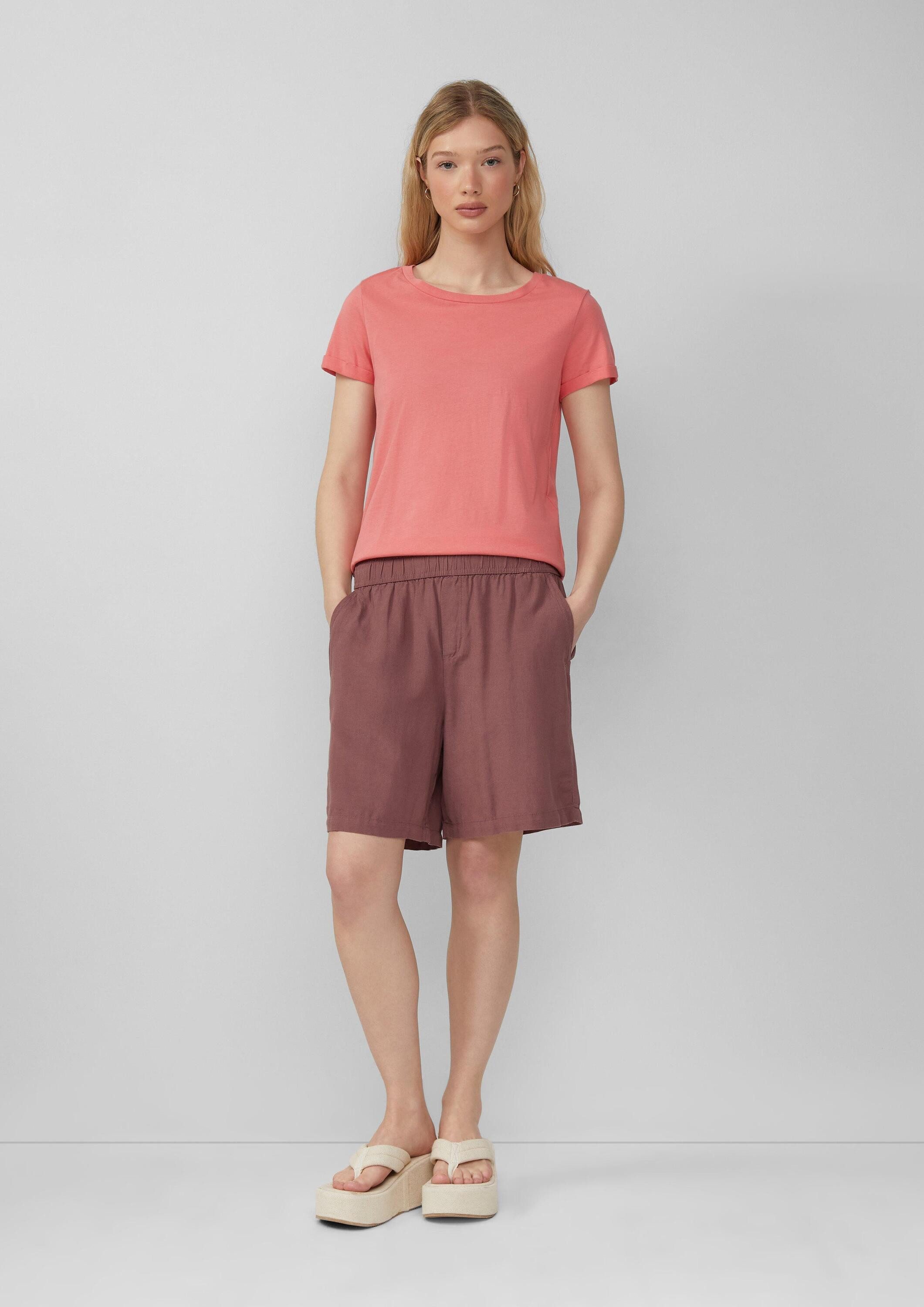 QS Shorts Hose Leinenmix-Shorts mit Elastikbund günstig online kaufen