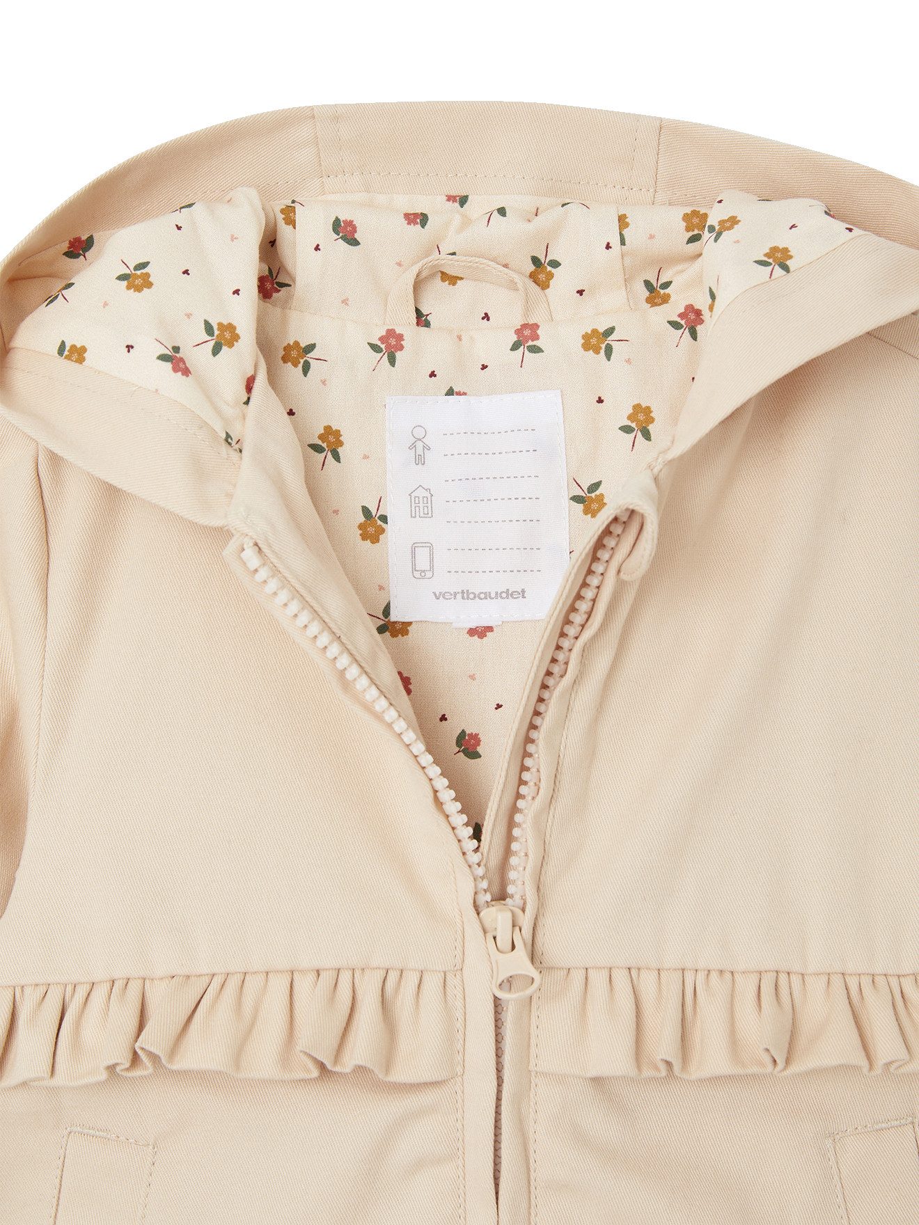 vertbaudet Parka Gefütterte Baby Jacke mit Kapuze