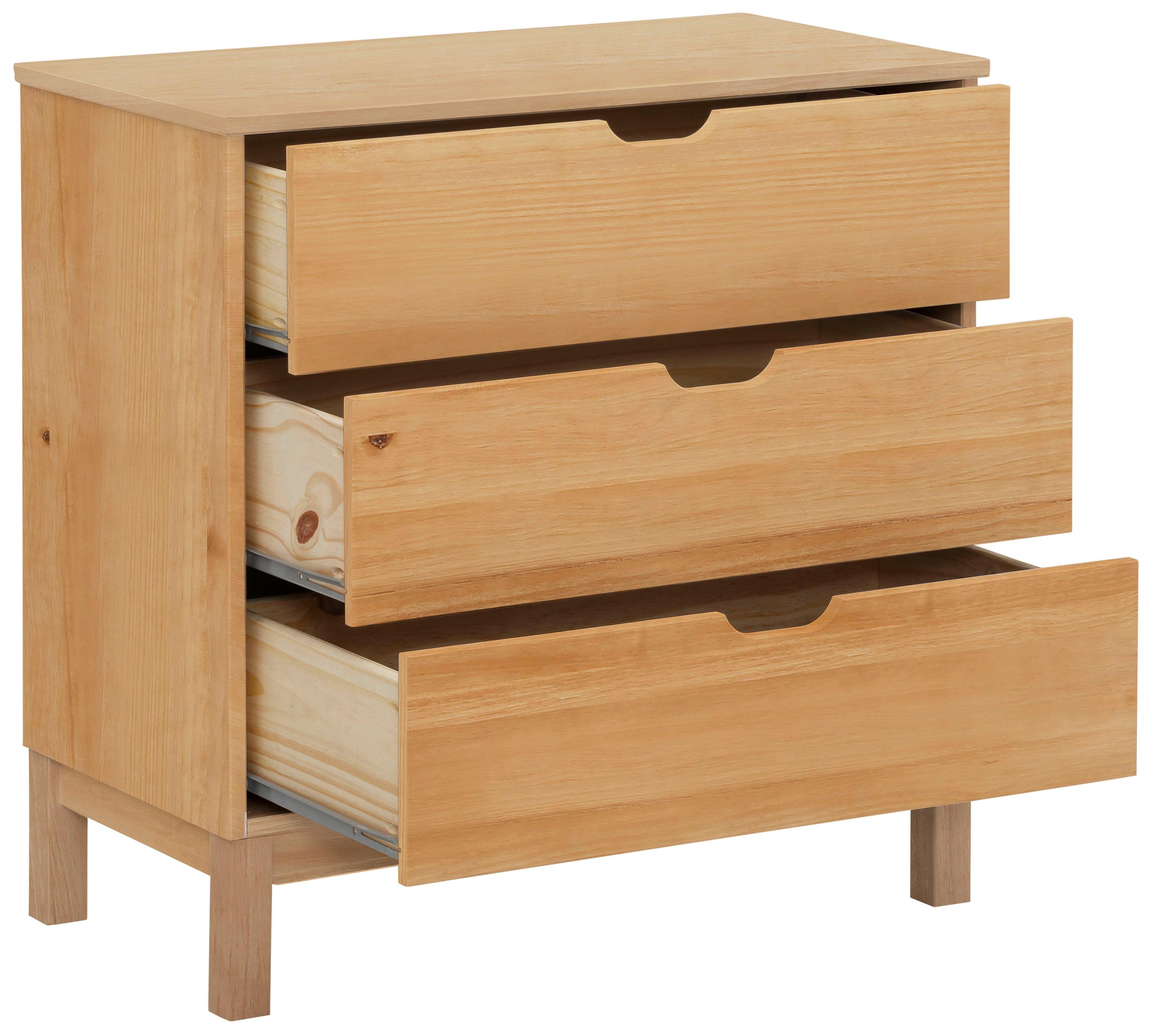 OTTO home Kommode Post, aus massivem Kiefernholz, mit Stauraummöglichkeiten, Breite 76 cm