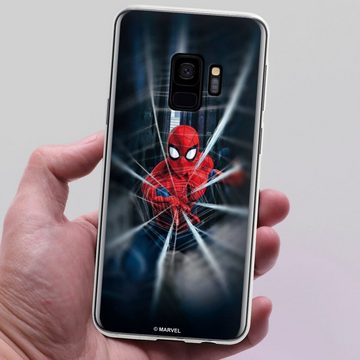 DeinDesign Handyhülle Marvel Kinofilm Spider-Man Webs In Action, Samsung Galaxy S9 Silikon Hülle Bumper Case Handy Schutzhülle