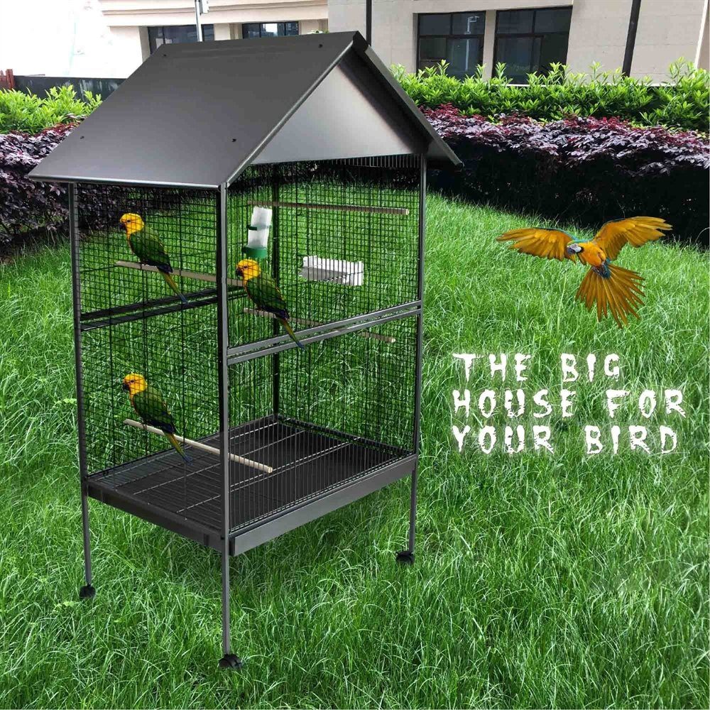 Feel2Home Vogelkäfig Vogelvoliere Grau XXL Voliere günstig online kaufen