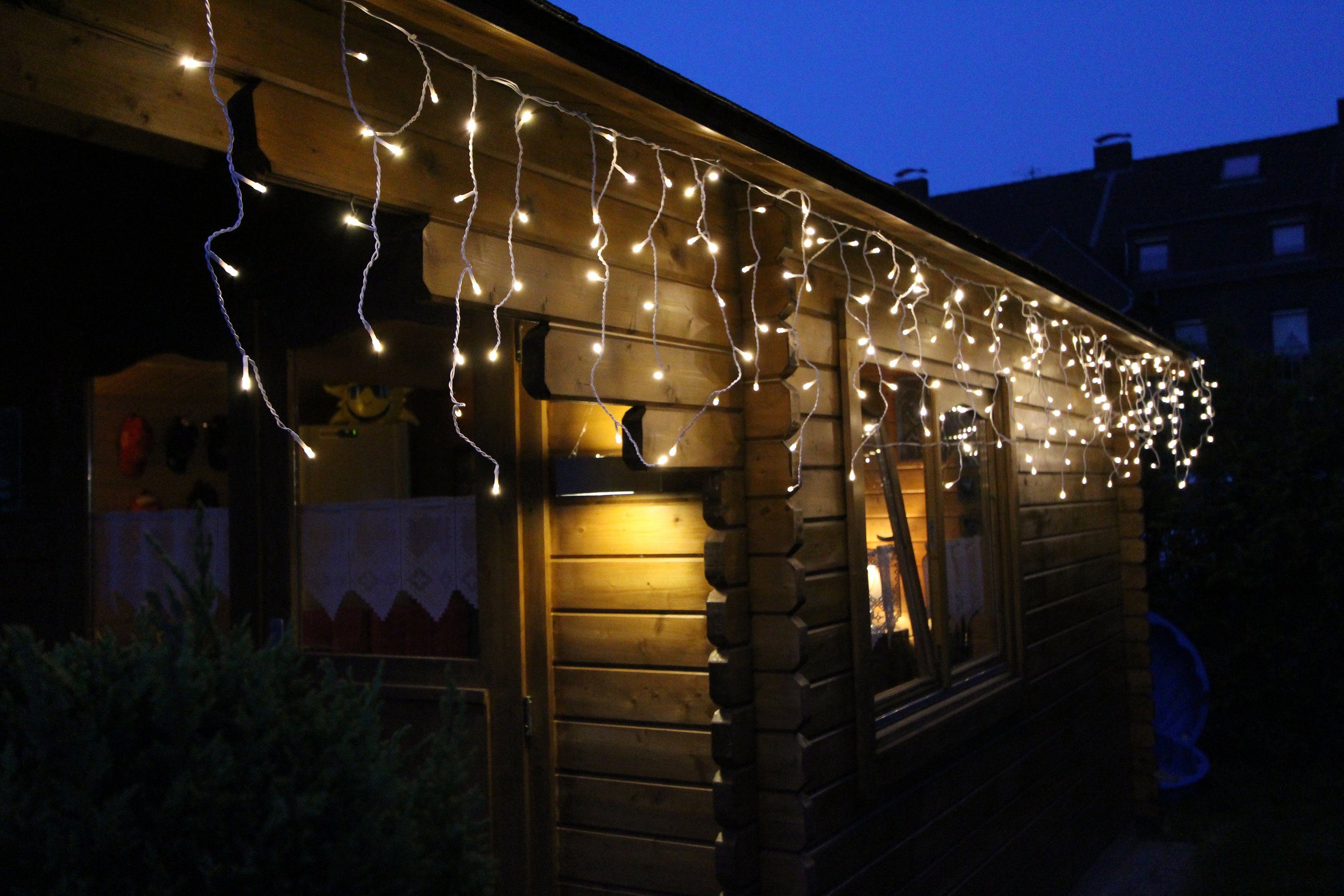 StarMax LEDLichterkette Eisregen, Weihnachtsdeko aussen, 240flammig