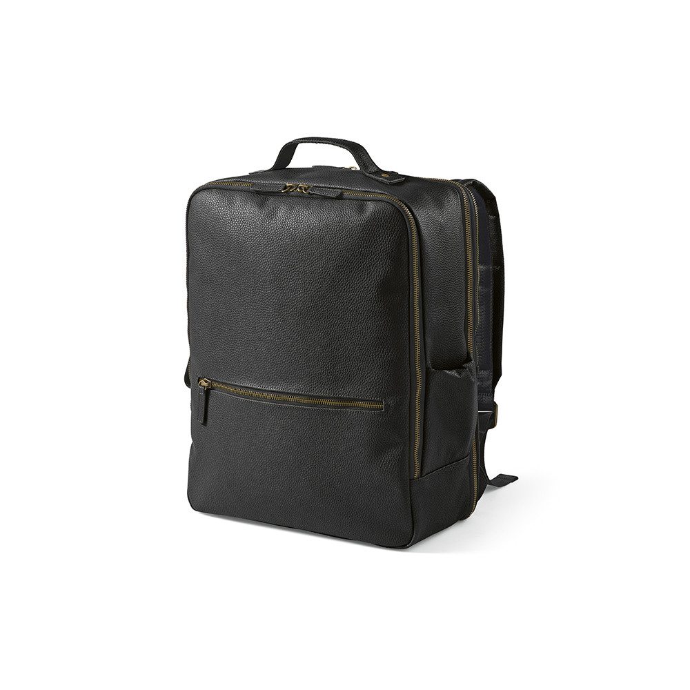CABBEL Rucksack Rucksack 20L Laptop 17 Zoll recyceltes Leder nachhaltig sehr robust (Rucksack, 1-tlg., Einzelartikel), Schwarz, Recyceltes Leder, 77% Recyclinganteil, 20L Volumen