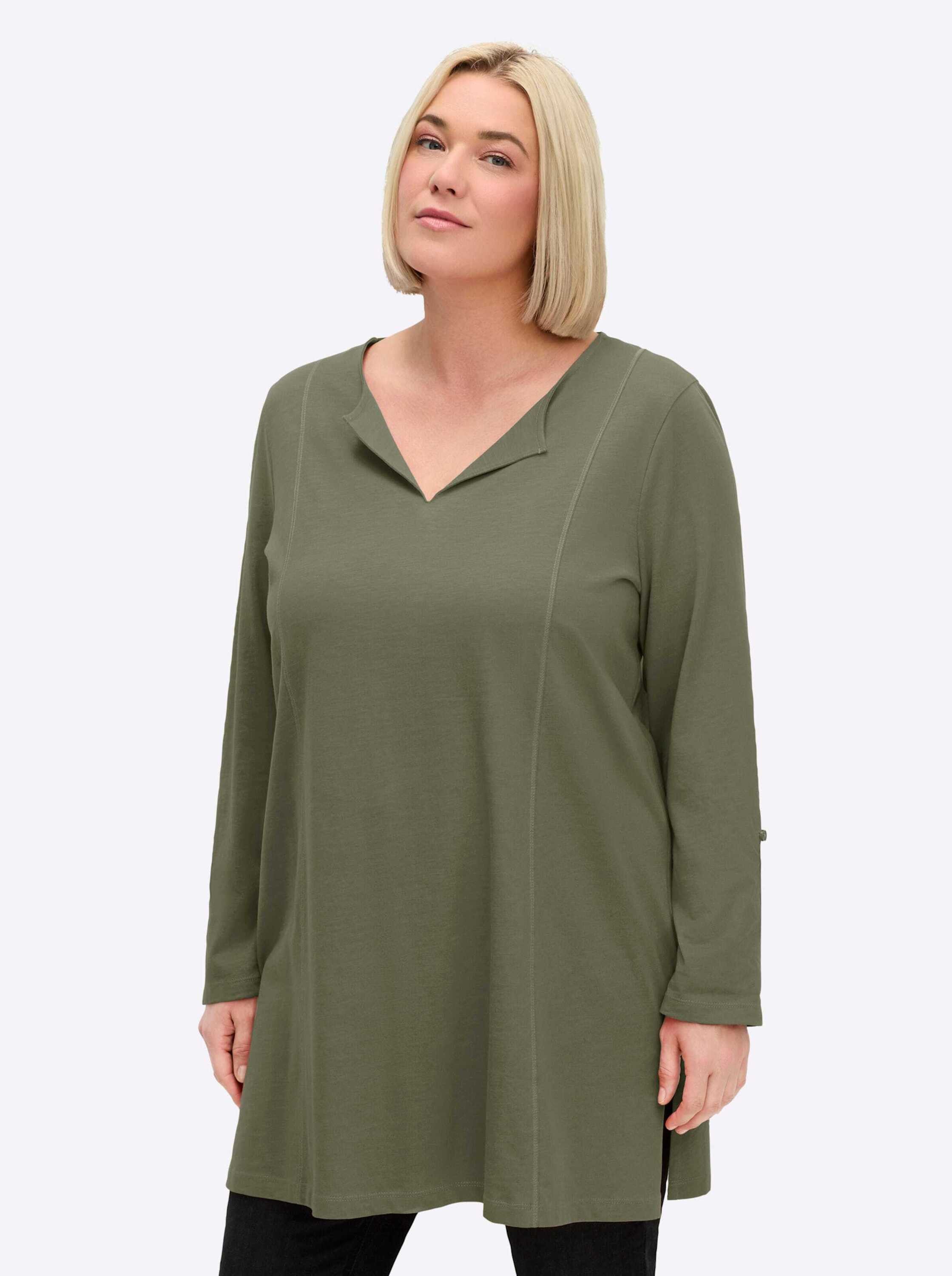 Sheego T-Shirt Longshirt Langarm günstig online kaufen