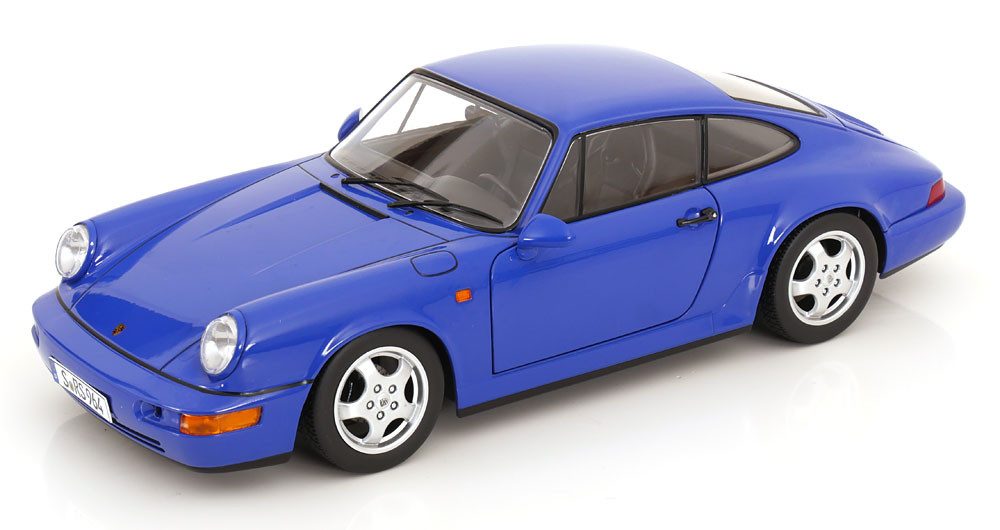 KK Scale Modellauto Porsche 911 (964) RS Cup Felgen 1992 blau, Maßstab 1:12