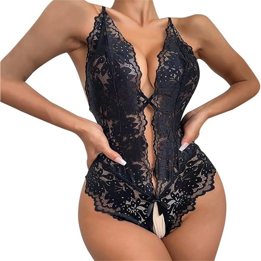 Set: Corsage Corsage BH Set sexy Unterwäsche sexy Damen Spitzen Hohlkörperform
