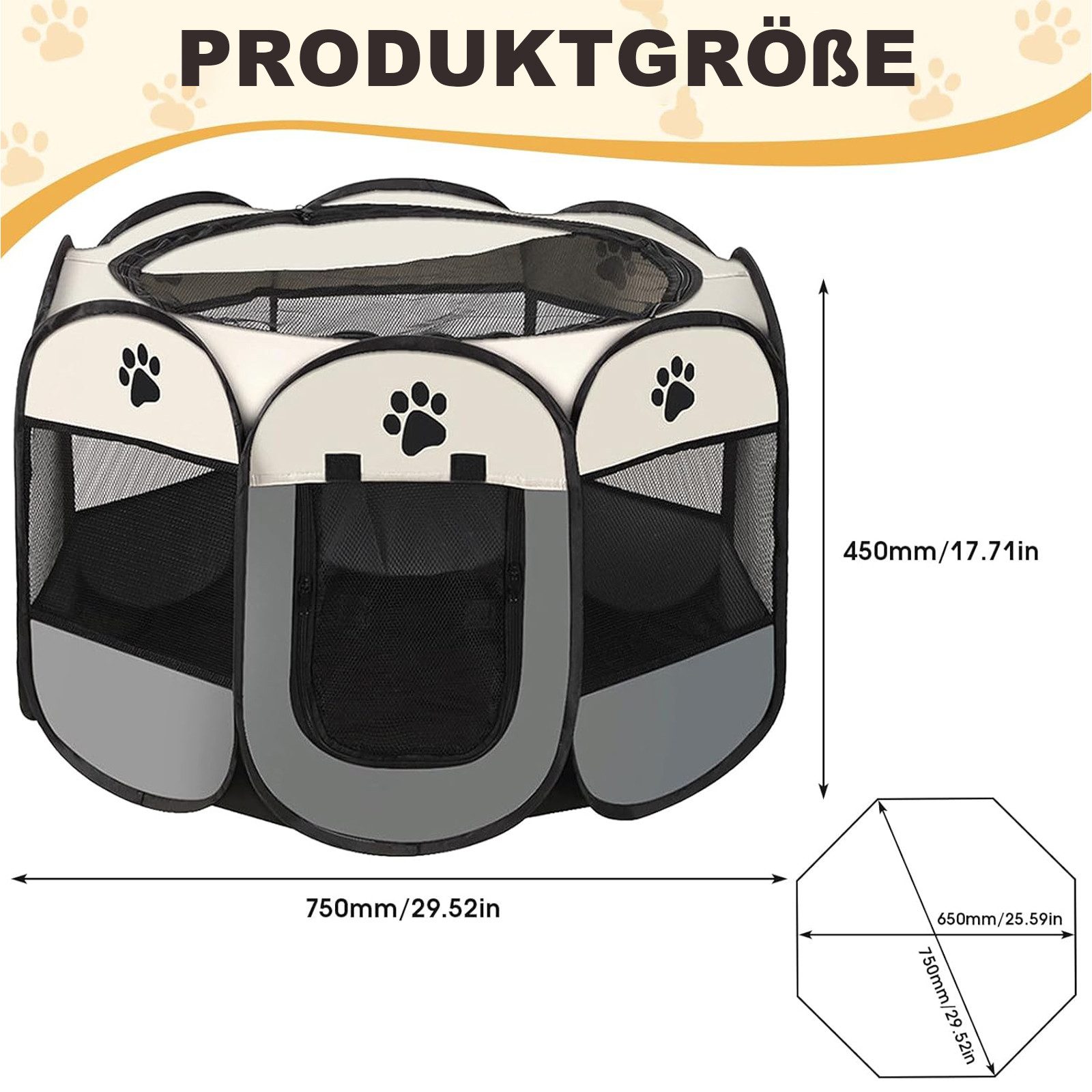 OKWISH Tierhaus Faltbarer Hunde Katzenkäfig Outdoor Zelt Laufstall mit Netz günstig online kaufen