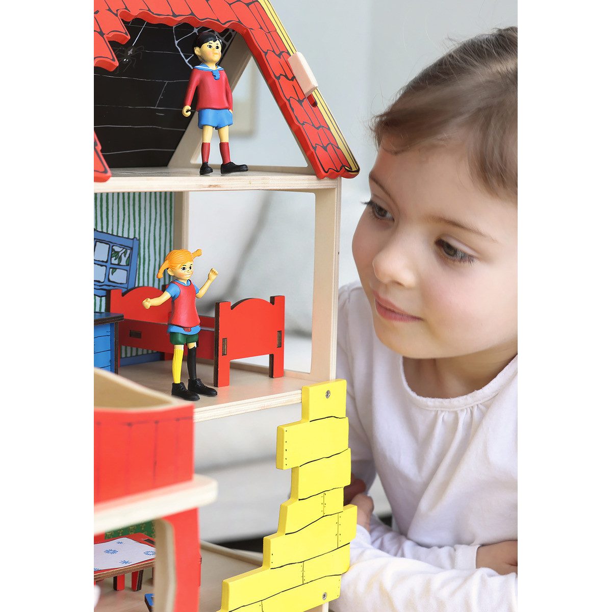 Pippi Langstrumpf Puppenhausmöbel Schlafzimmer Mädchen (3tlg) – Bild 4 von 5