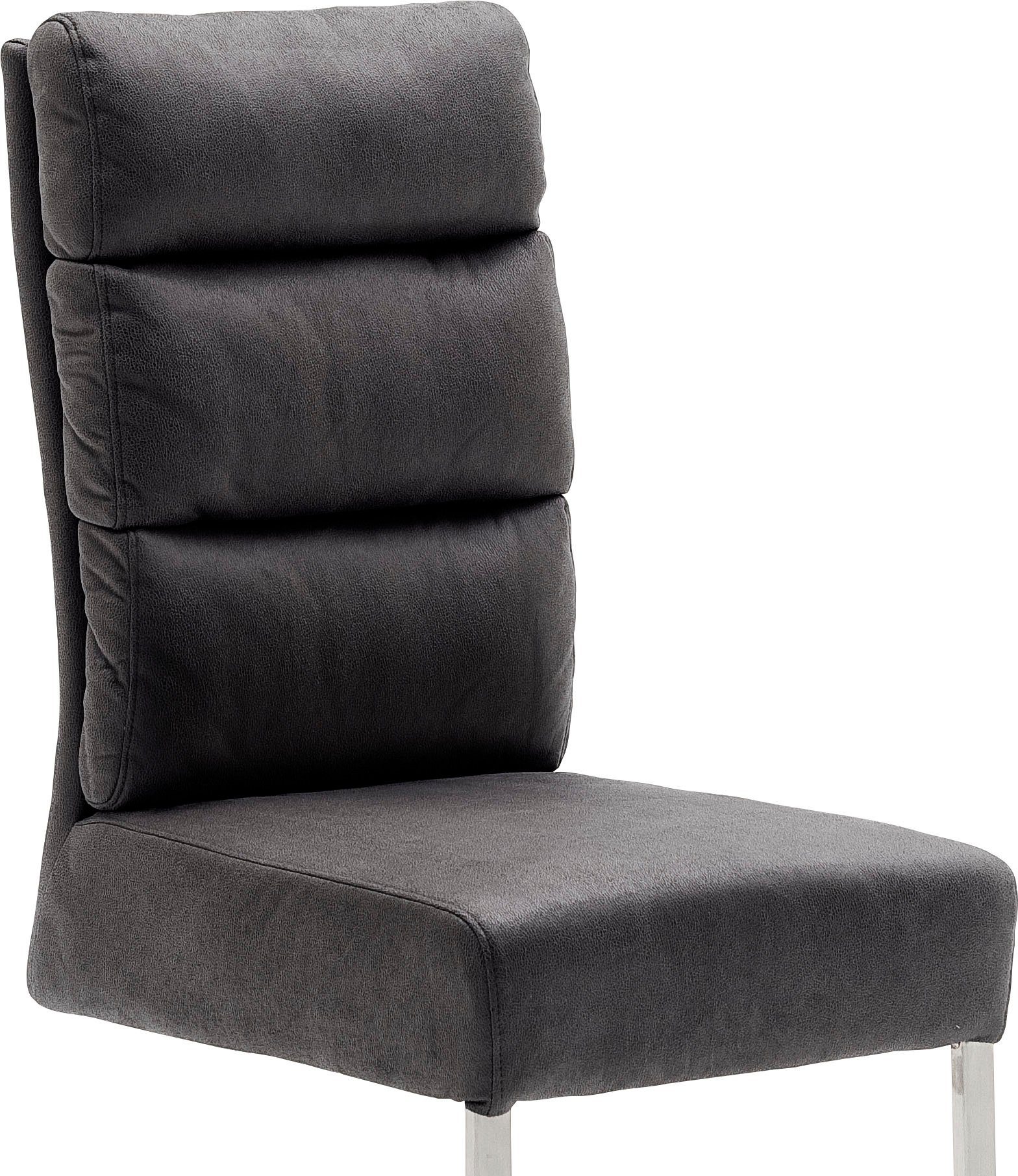 MCA Kg furniture St), Stuhl 2 Grau (Set, Rochester bis Grau | Edelstahl Freischwinger gebürstet | 120 belastbar