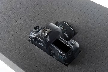 SCHAUMEX Einlage Rasterschaumstoff, Würfelschaum Werkzeugkoffer Kamerakoffer Schaumstoff 500mm x 350mm x 50mm
