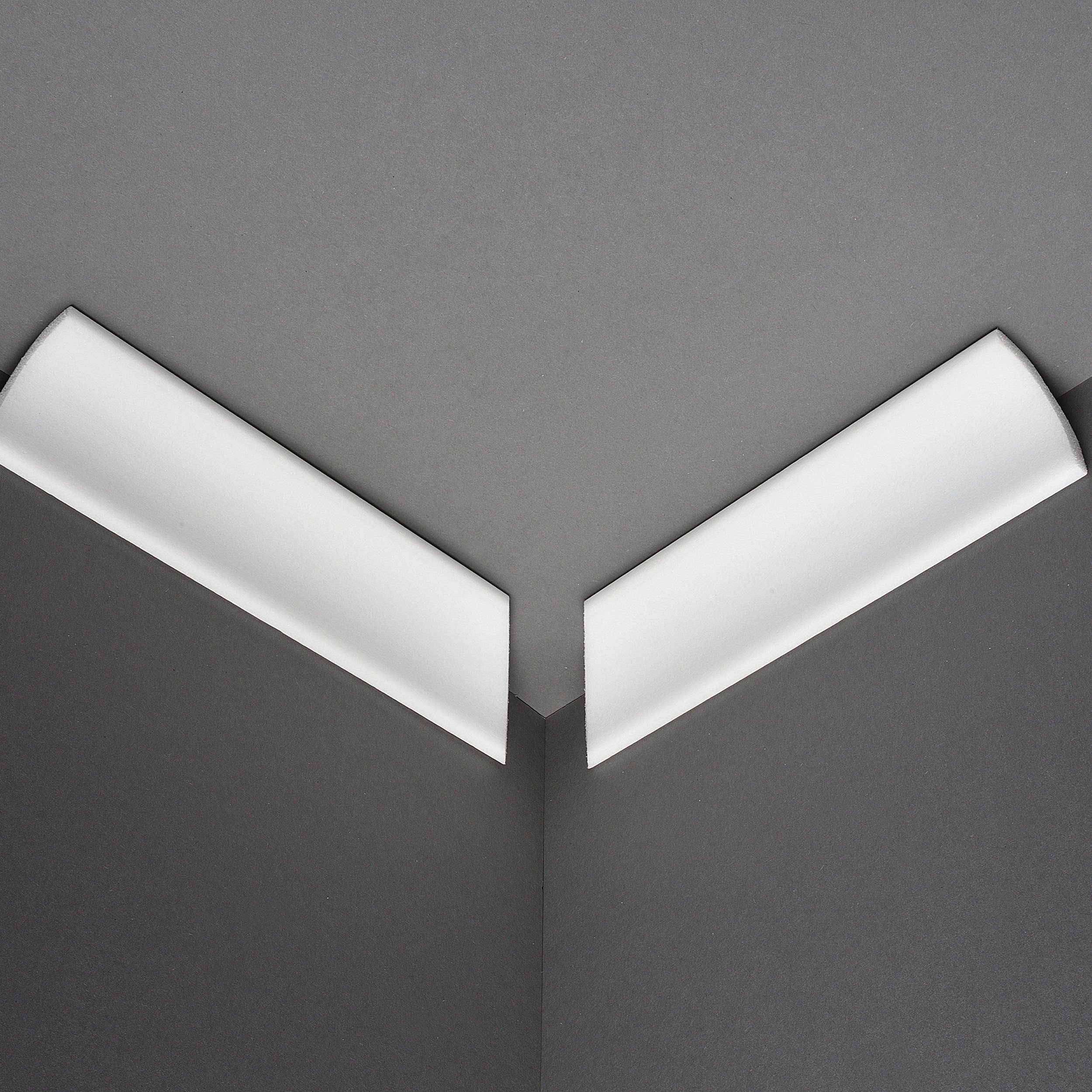 Decosa Zierleiste Deckenleiste B5 moderne Zierleiste XPS glatt - 10 Stück (20 m), Kleben, Polystyrol (Styropor), 10-St. – Bild 4 von 5