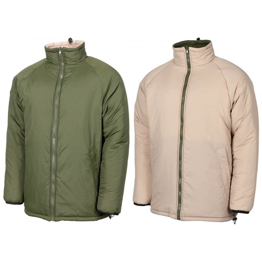 MFH Wendejacke Brit. Thermojacke, wendbar, oliv/kaki - XL Ärmelsaum mit Gummizug