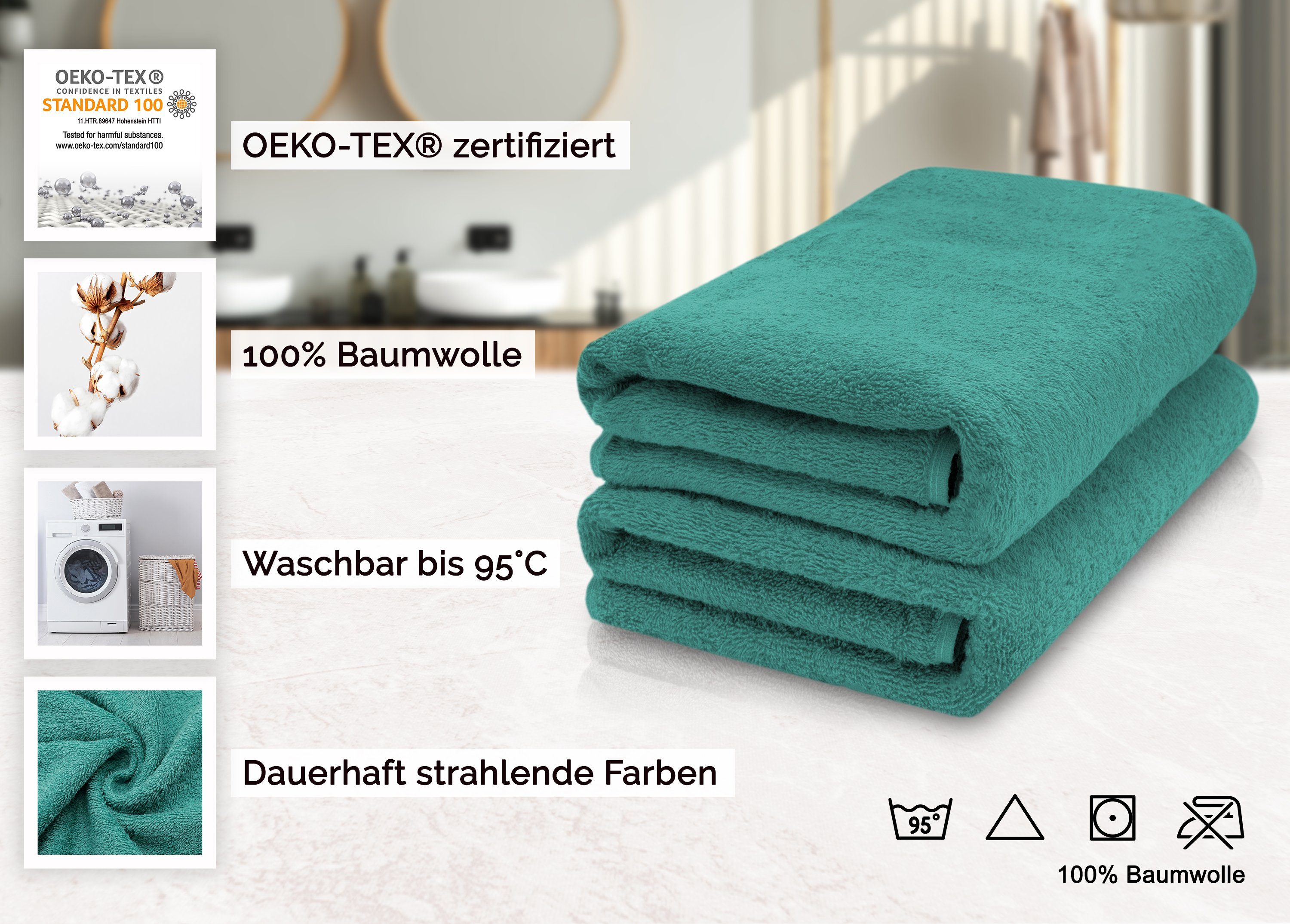 ZOLLNER Saunatuch, Walkfrottier (2-St), 70 x günstig online kaufen