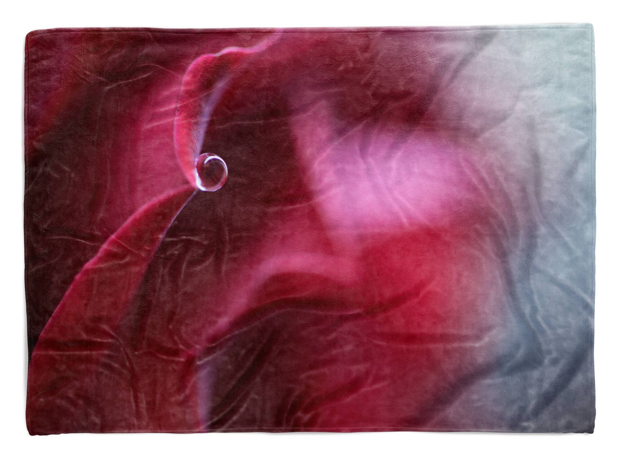 Sinus Art Handtücher Handtuch Strandhandtuch Saunatuch Kuscheldecke mit Fotomotiv Rote Blume Blüte N, Baumwolle-Polyester-Mix (1-St), Handtuch