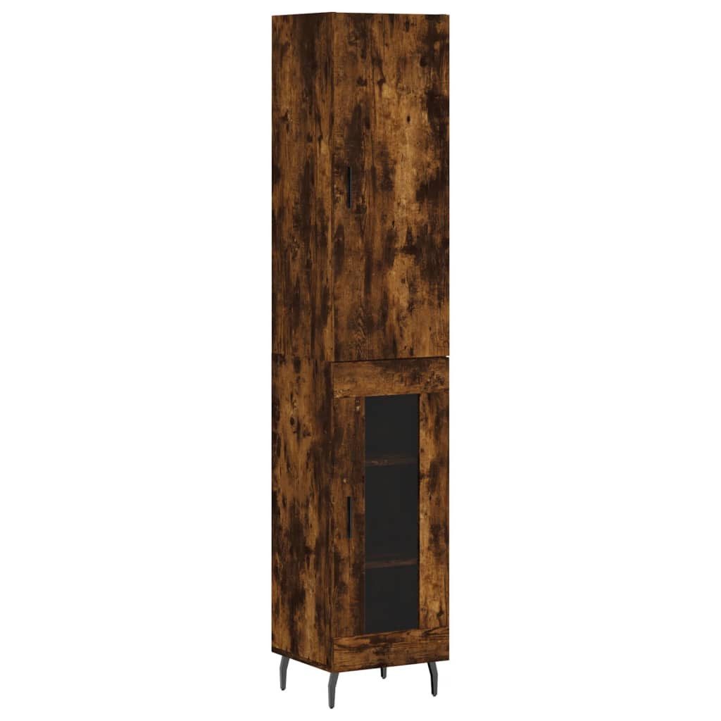 vidaXL Highboard Highboard Räuchereiche 34,5x34x180 cm günstig online kaufen