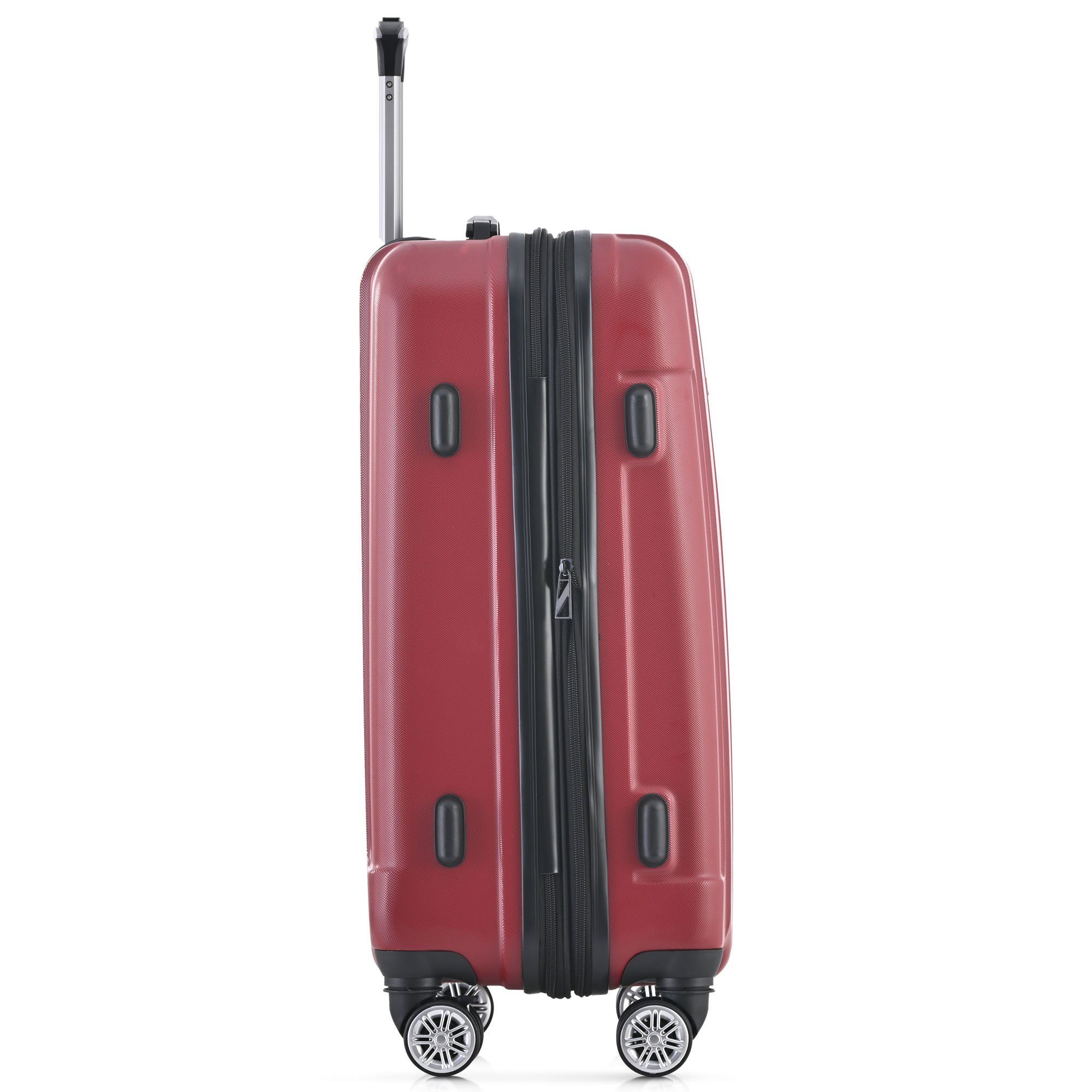 Hartschalen-Trolley Hartschalen-Handgepäck, 4 Rollen, Koffer mit TSA-Schloss und Universalrad, Erweiterbar Seitengriff
