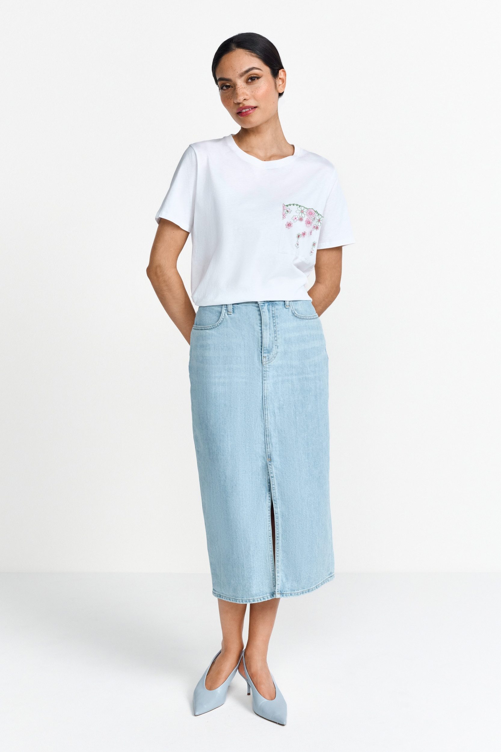 RICHROYAL T-Shirt T-Shirt with Mesh Pocket, white günstig online kaufen