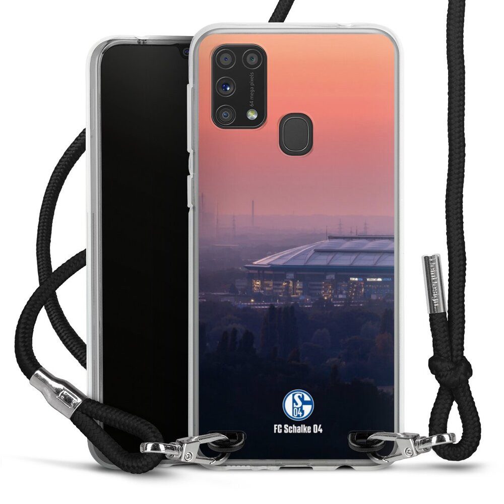 DeinDesign Handyhülle Stadion FC Schalke 04 Offizielles Lizenzprodukt Schalke 04 Stadion, Samsung Galaxy M31 Handykette Hülle mit Band Case zum Umhängen