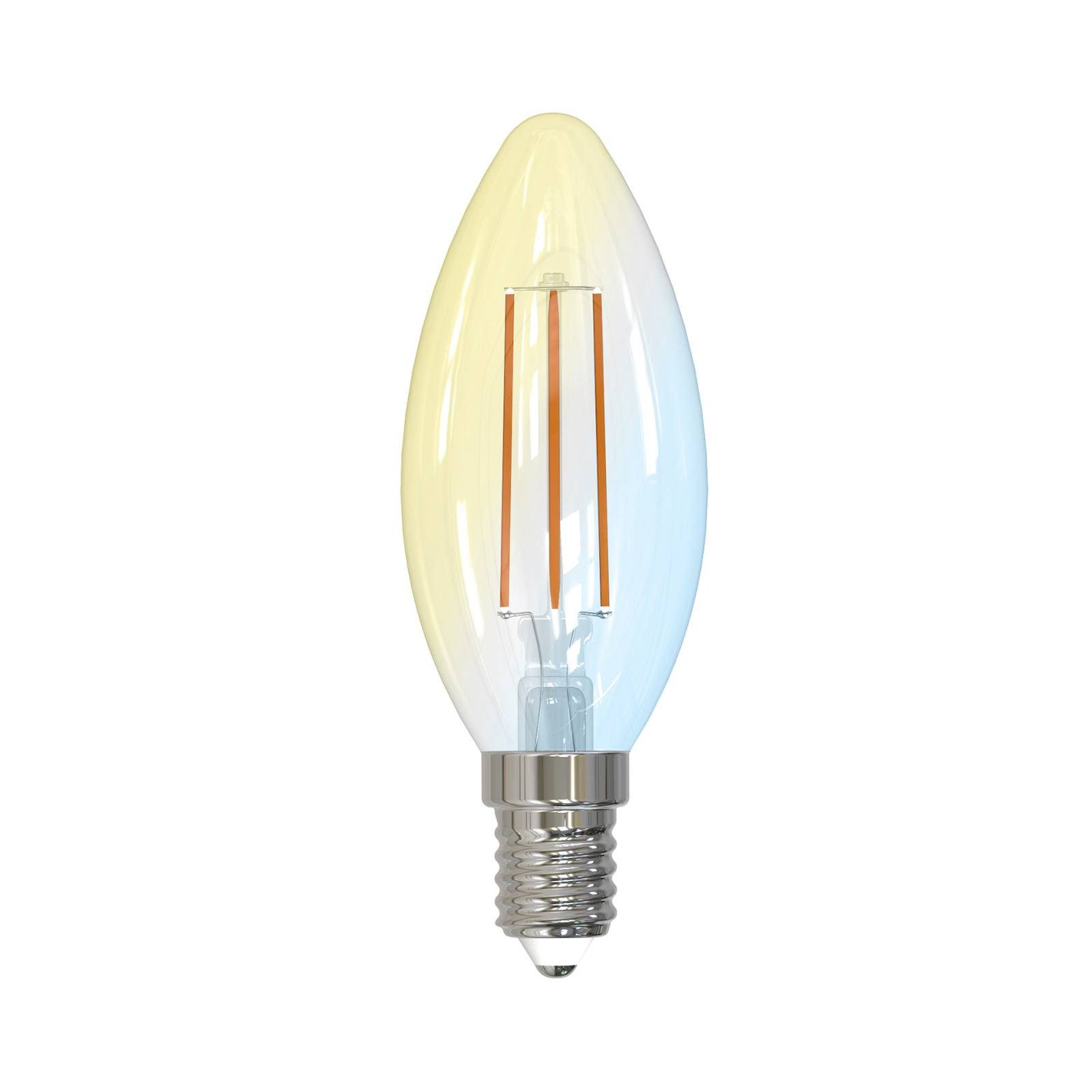 LUUMR LED-Leuchtmittel Smart LED C35, E14, Farbwechsel warmweiß / tageslicht