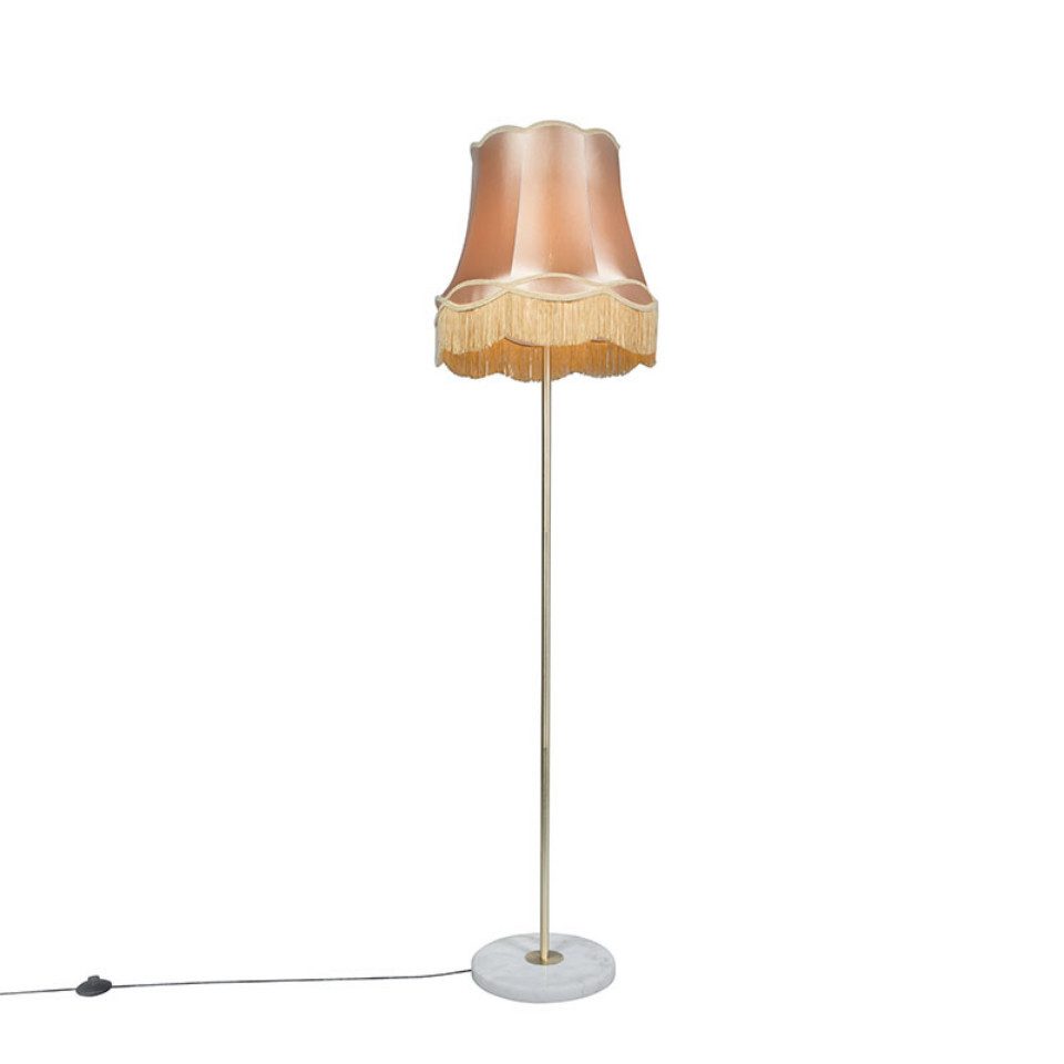 Qazqa Stehlampe Kaso, ohne Leuchtmittel, E27, Gold, Retro, Stahl, 1-flammig günstig online kaufen