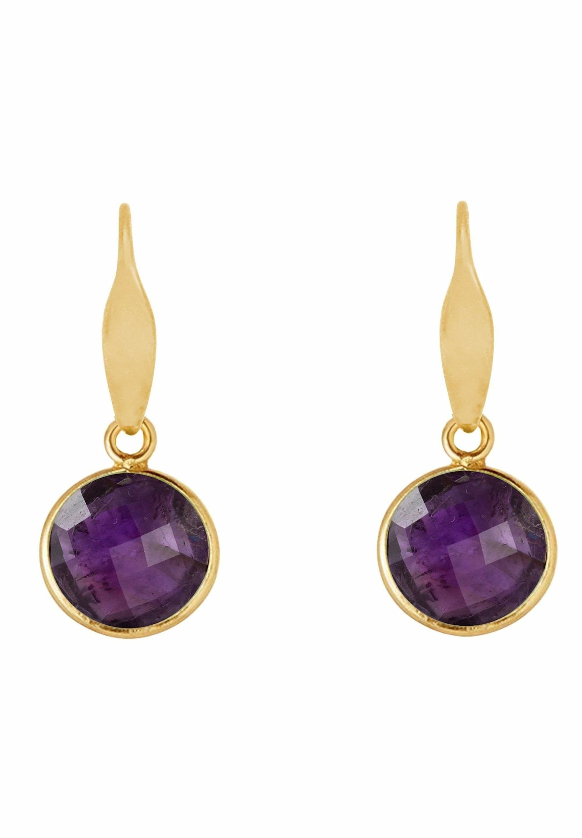 Paar Ohrhänger Amethyst Tropfen