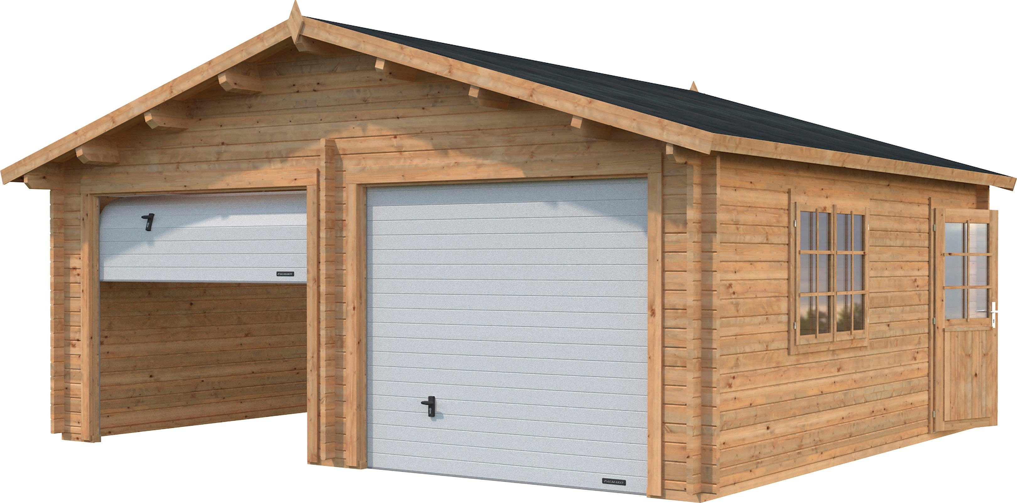 Angebot machen Palmako Garage Roger, BxTxH: cm, mit hellbraun 629x565x310 Sektionaltor