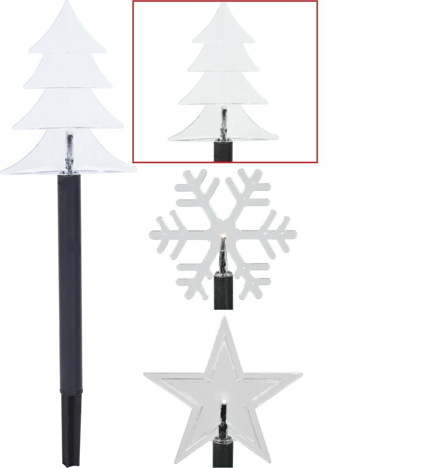 Stern LED Meinposten Timer, Lichterkette Gartenstecker Timerfunktion Außen LED-Lichterkette Tannenbaum Batterie