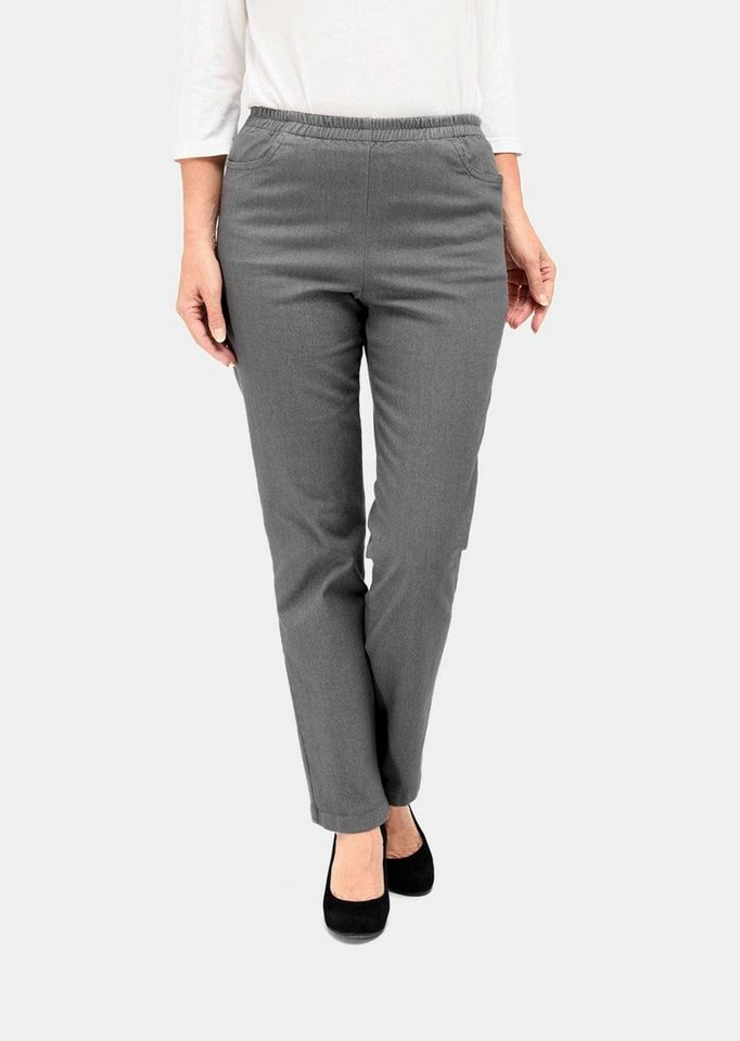 GOLDNER Bequeme Jeans Bequeme Schlupfhose mit Stretchbund Unifarbenes Design mit praktischem Rundumdehnbund