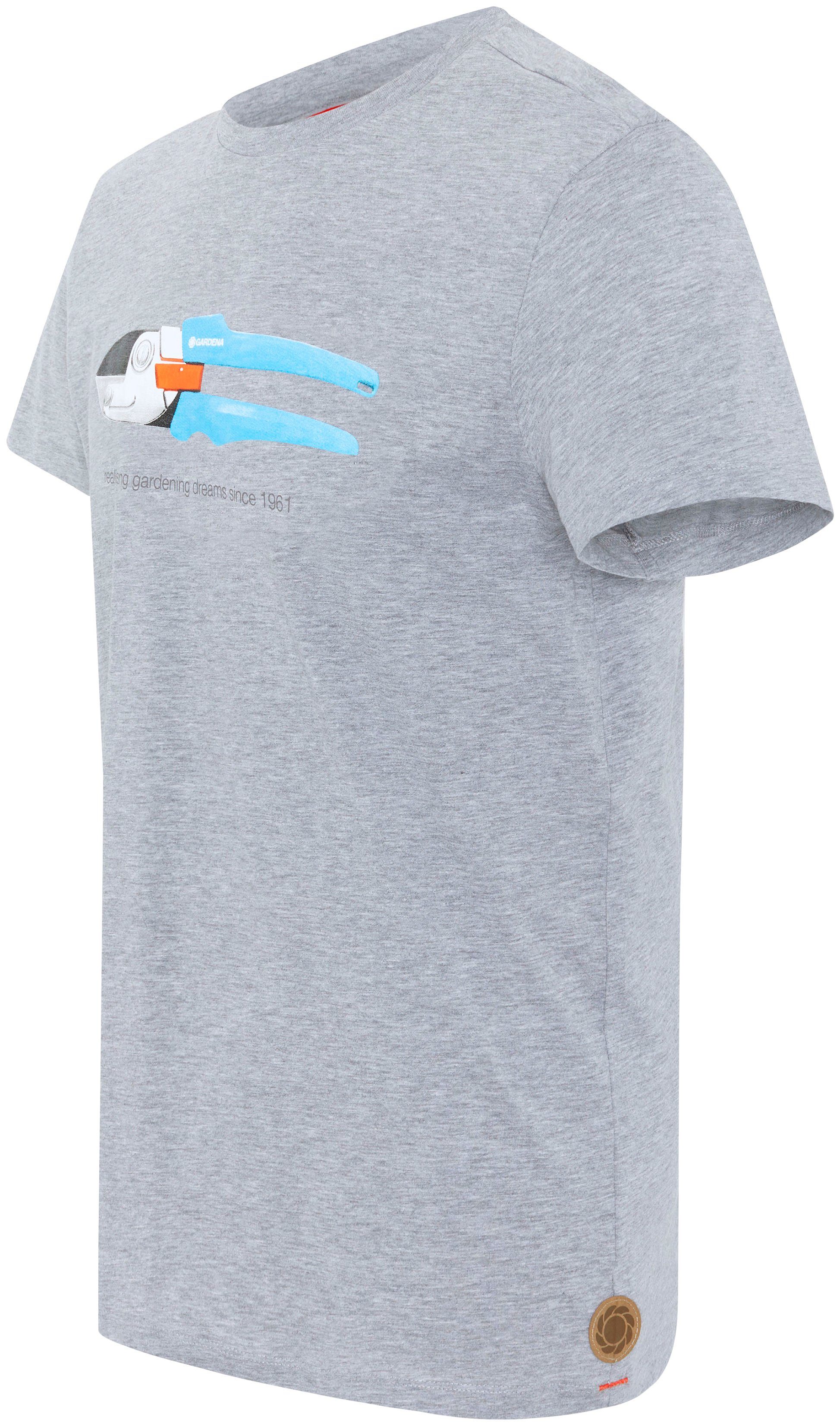 GARDENA Melange mit Grey T-Shirt Aufdruck Light