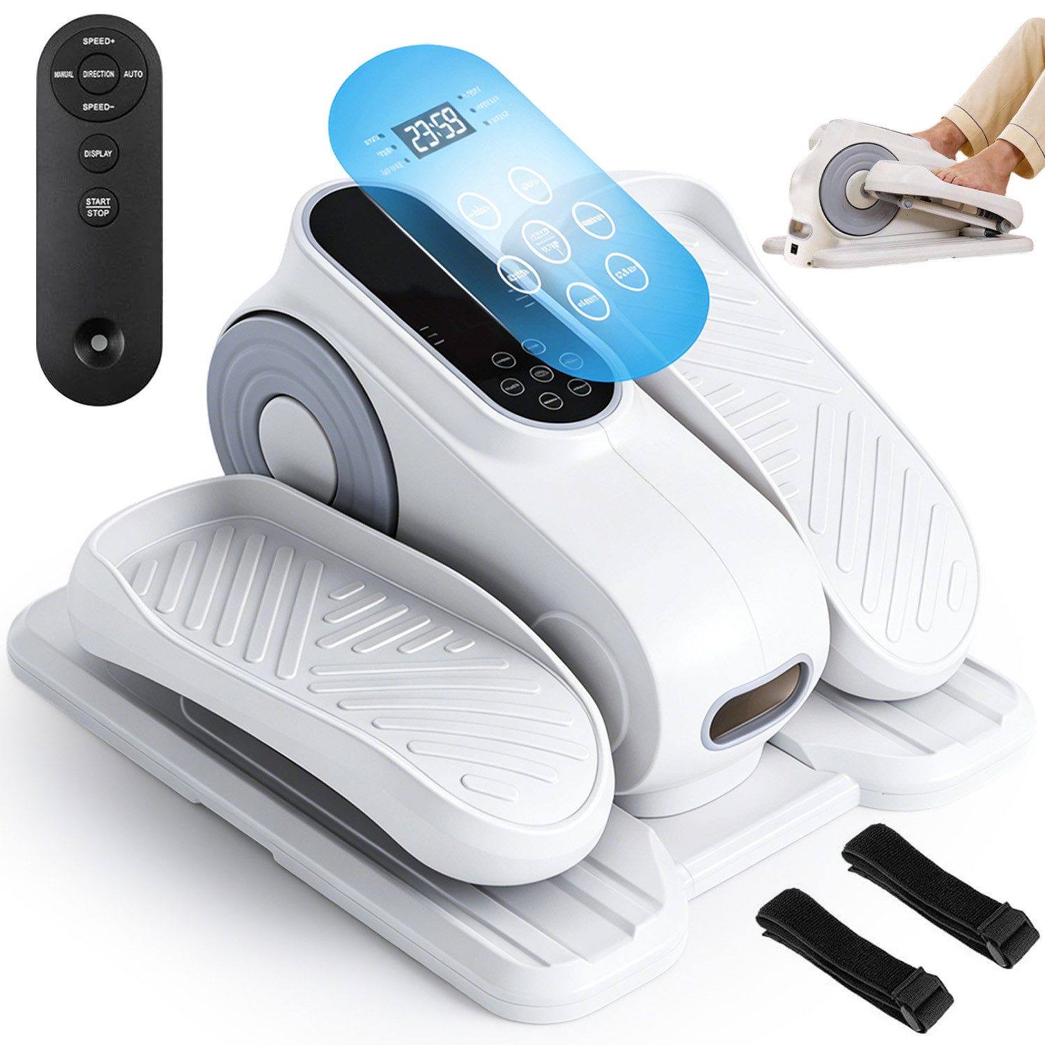 AKKEE Ellipsentrainer Mini Ellipsentrainer für zu Hause, Crosstrainer, Heimtrainer, Untertisch rosstrainer, Beintrainer