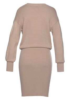 LASCANA Strickkleid mit Zopfmuster, elegantes Herbst- Winterkleid, Minikleid