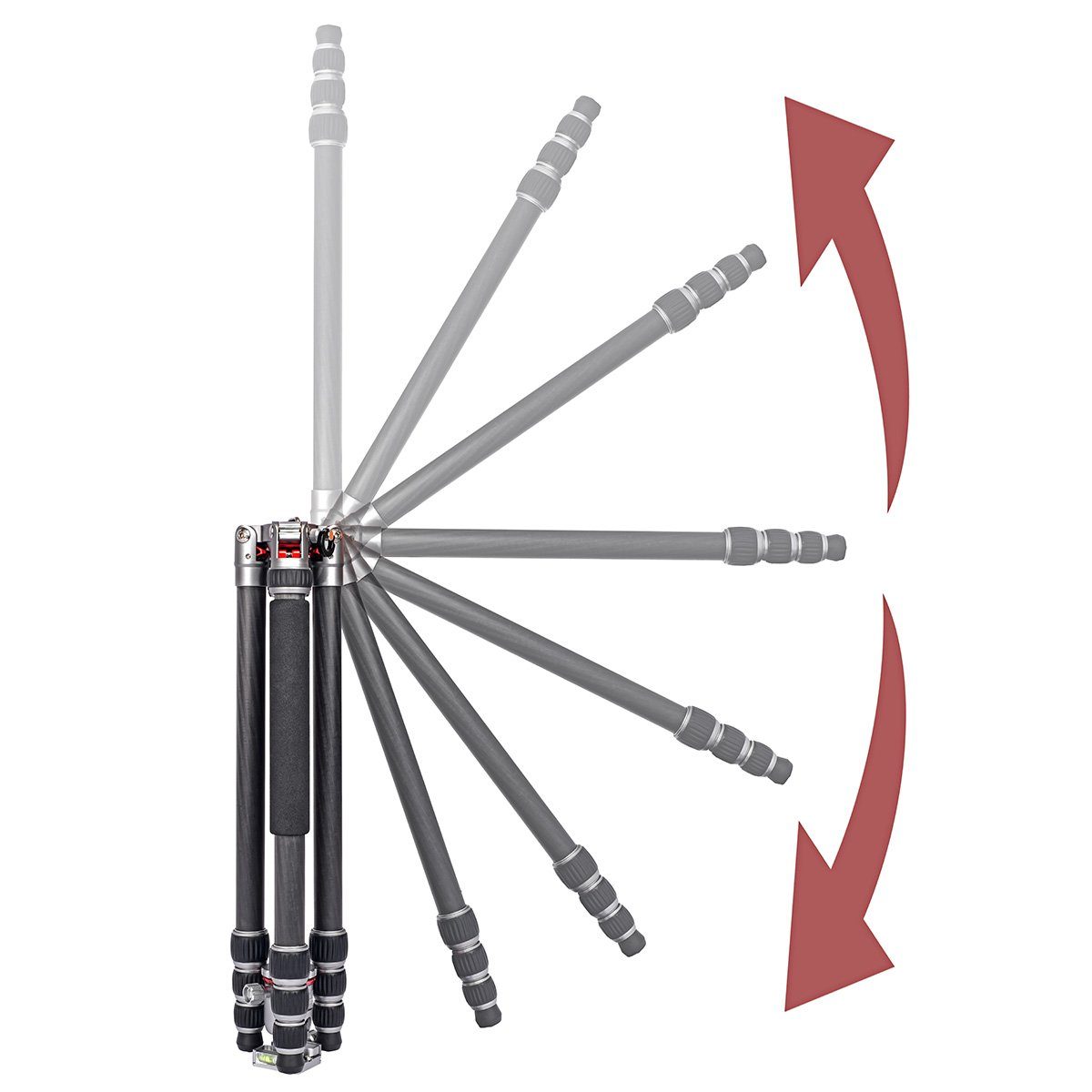 mit JUSINO TK-254C Tripod/Monopod Karbon FGS-30 Kugelkopf JUSINO Dreibeinstativ Leichtes