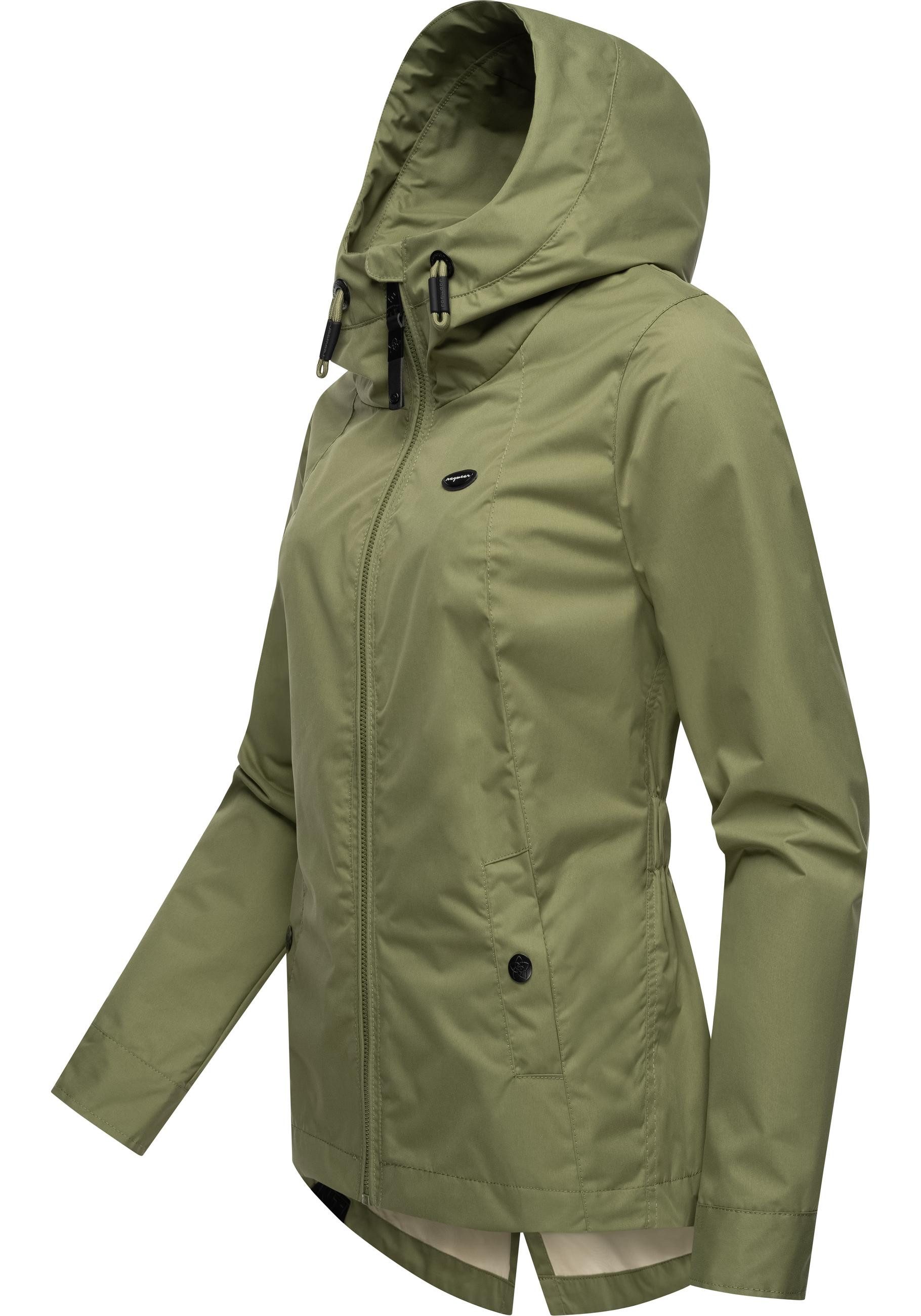 Ragwear Outdoorjacke Monade Übergang stylische Übergangsjacke mit großer Kapuze