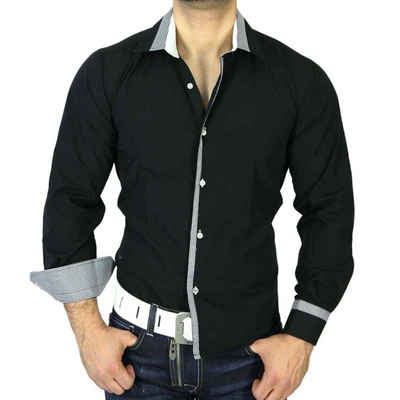 Baxboy Langarmhemd Baxboy Langarmhemd modernes und zeitloses Herren Hemd